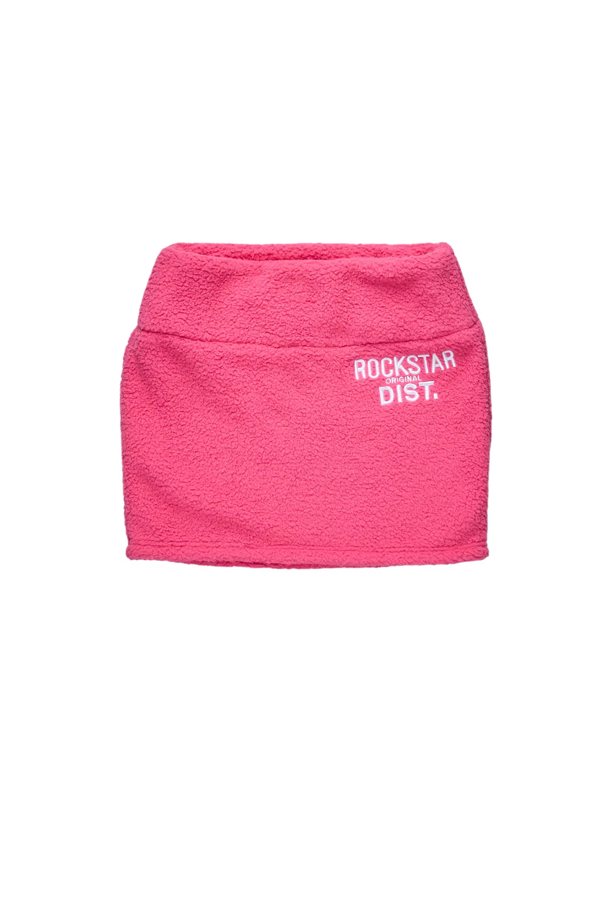 Kimani Hot Pink Sherpa Mini Skirt - Image 2