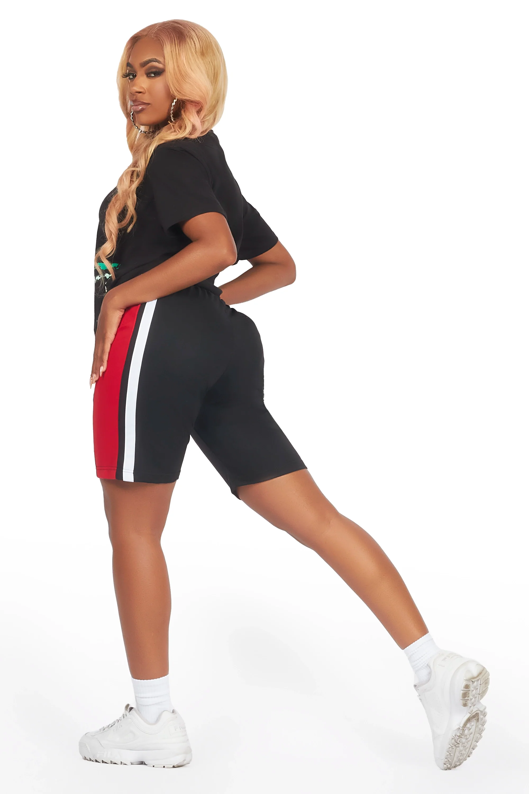 Deshauna Black/Red Short Set - Image 4