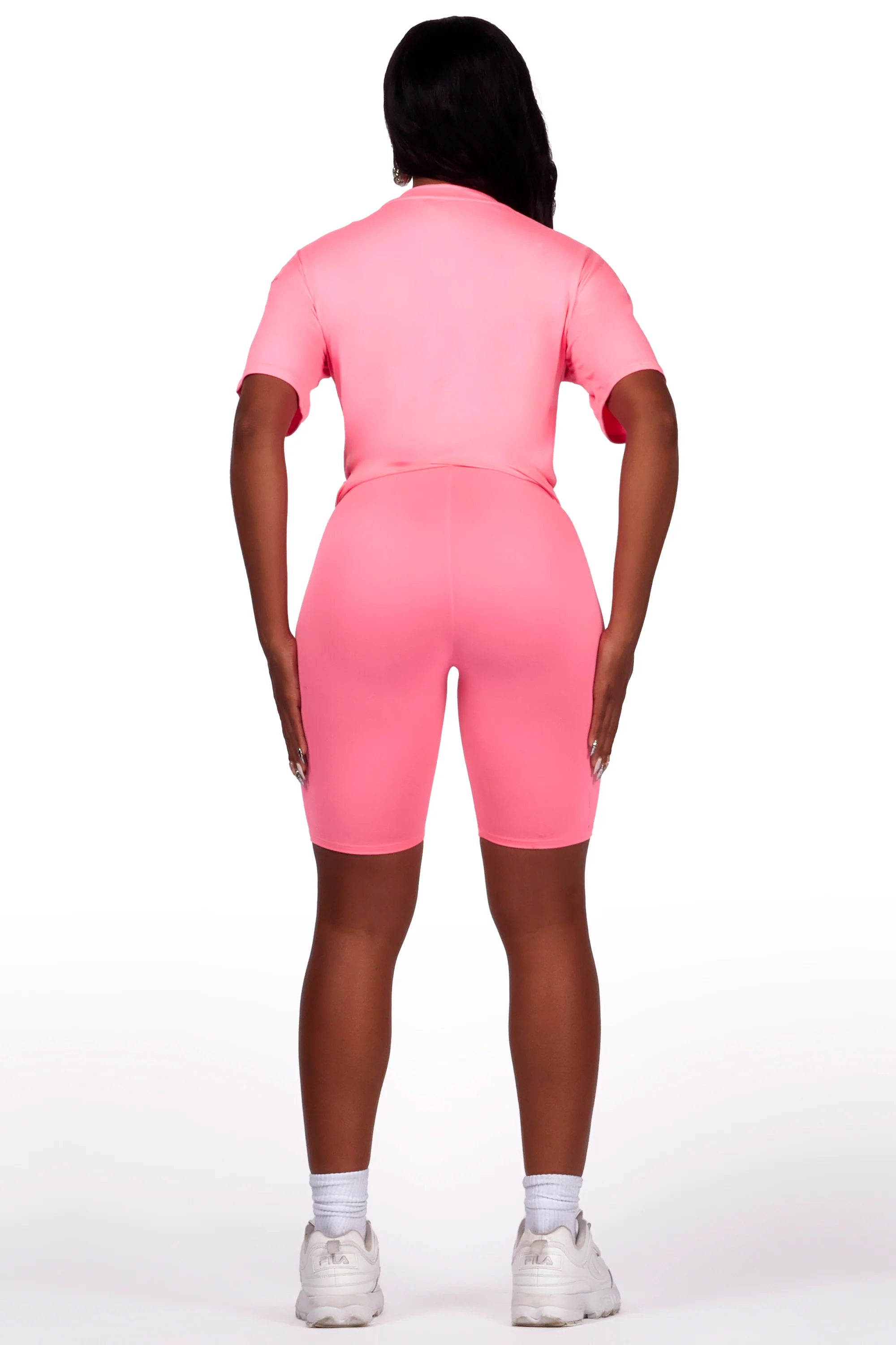 Nydia Hot Pink Bike Short Set - Image 10
