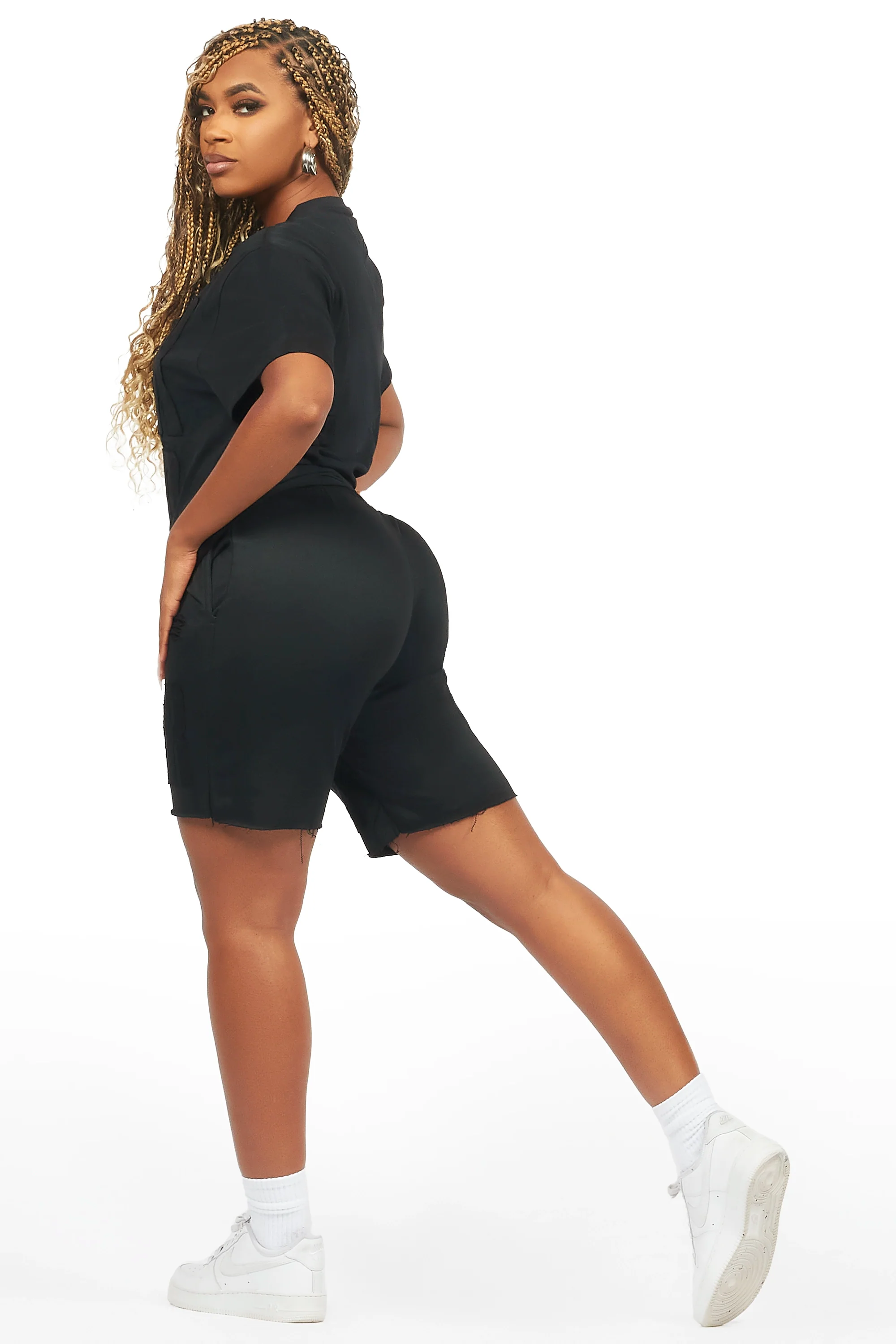 Shantrice Black T-Shirt Short Set - Image 8