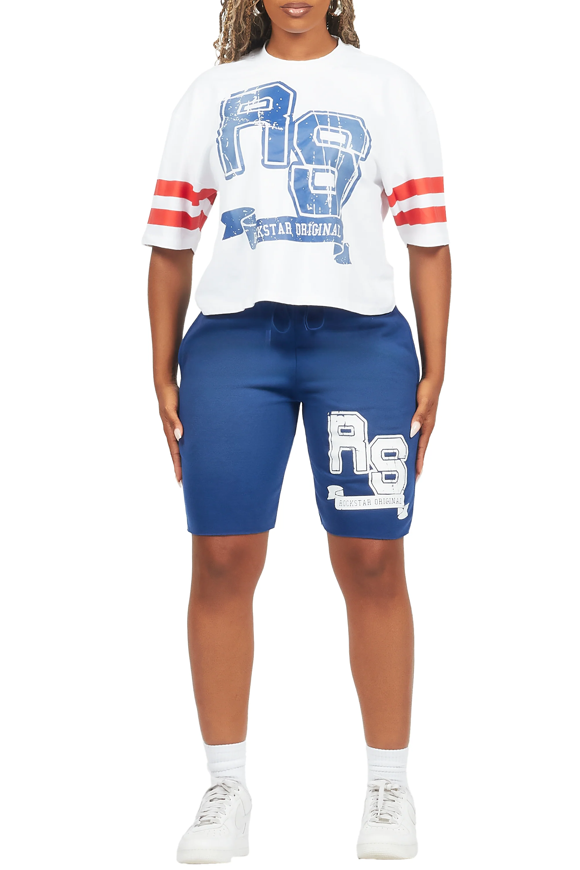 Tenita White/Blue T-Shirt Short Set - Image 9