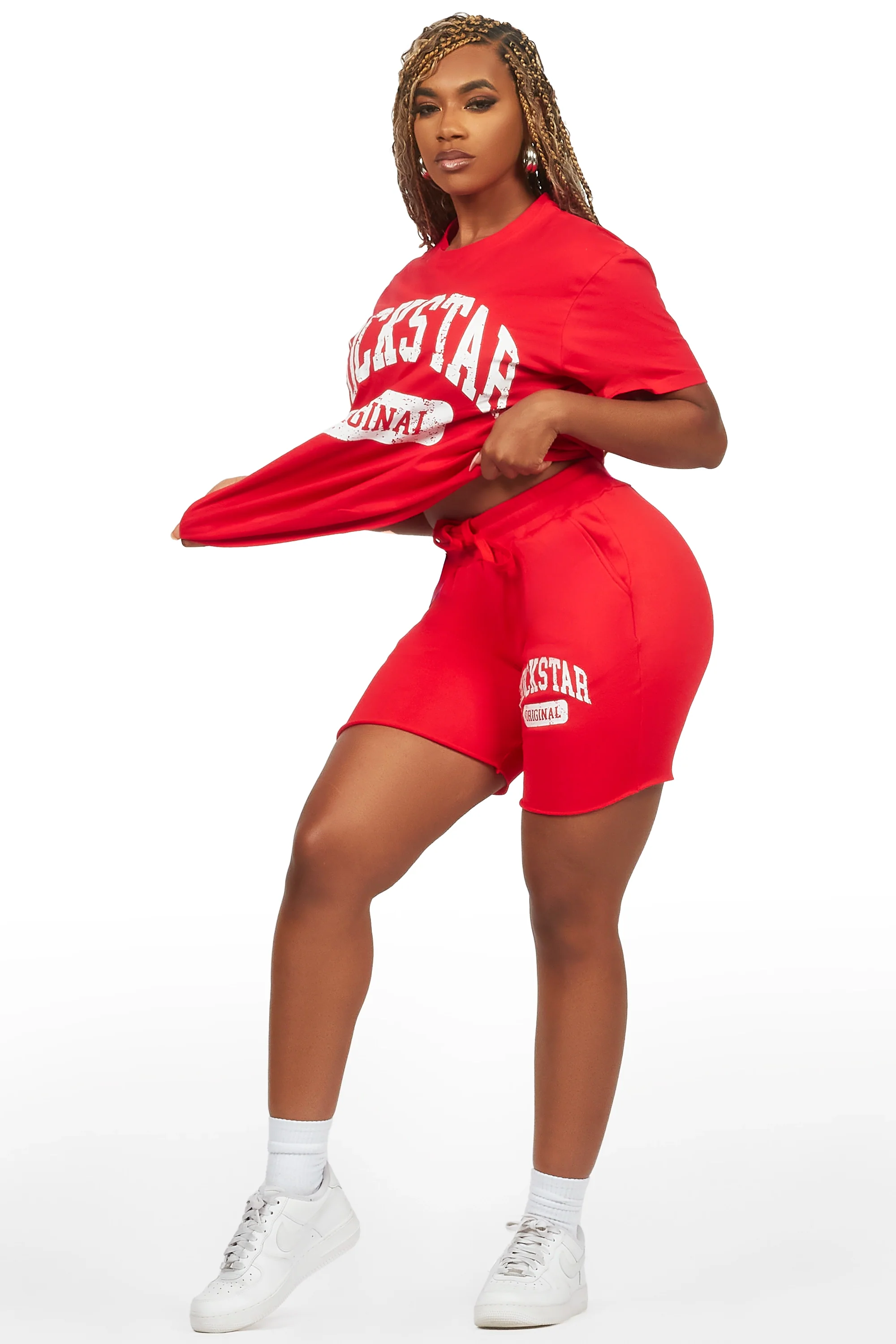 Javonuna Red T-Shirt Short Set - Image 3