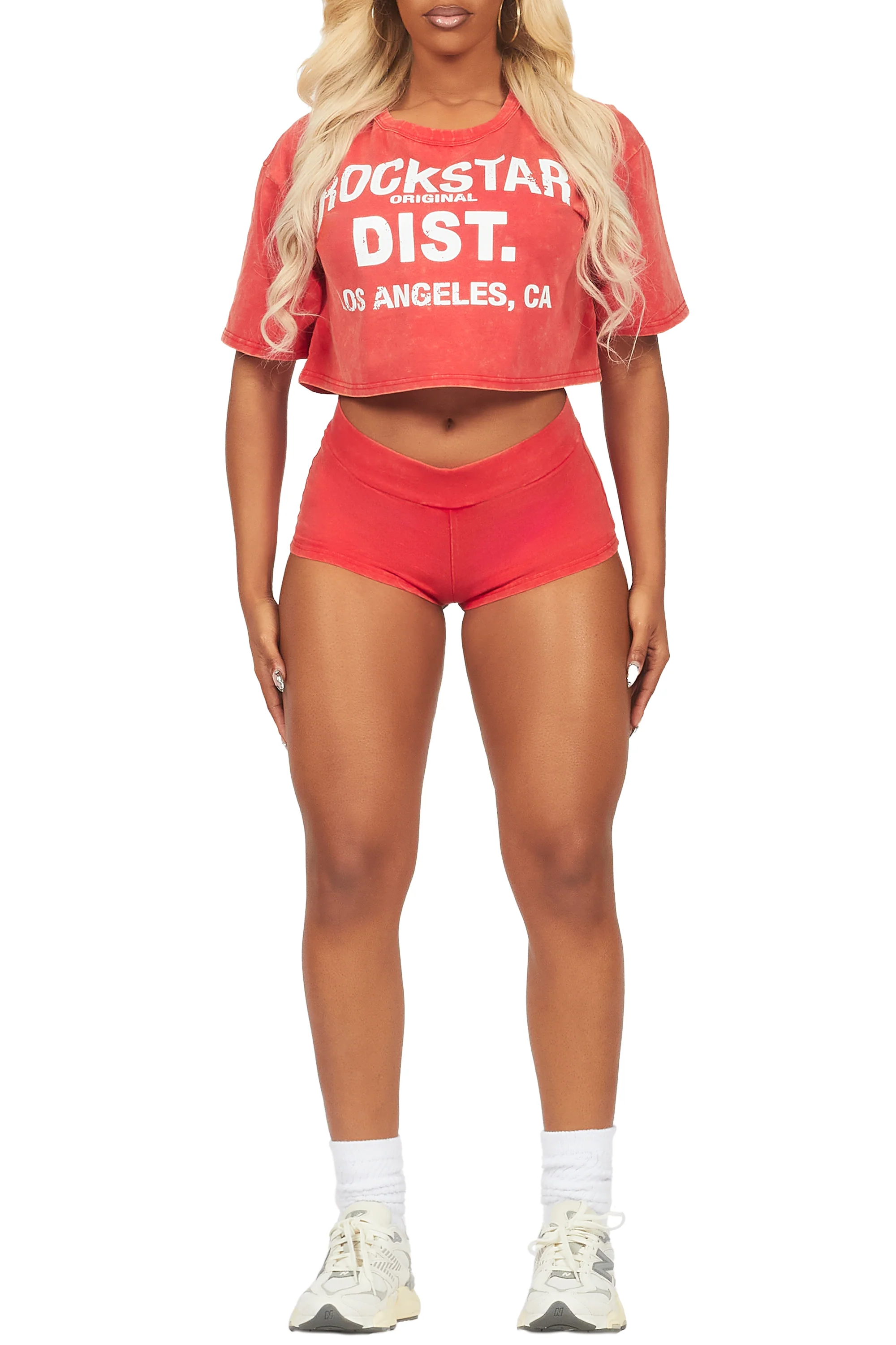 Tajeigh Red Washed Short Set - Image 5