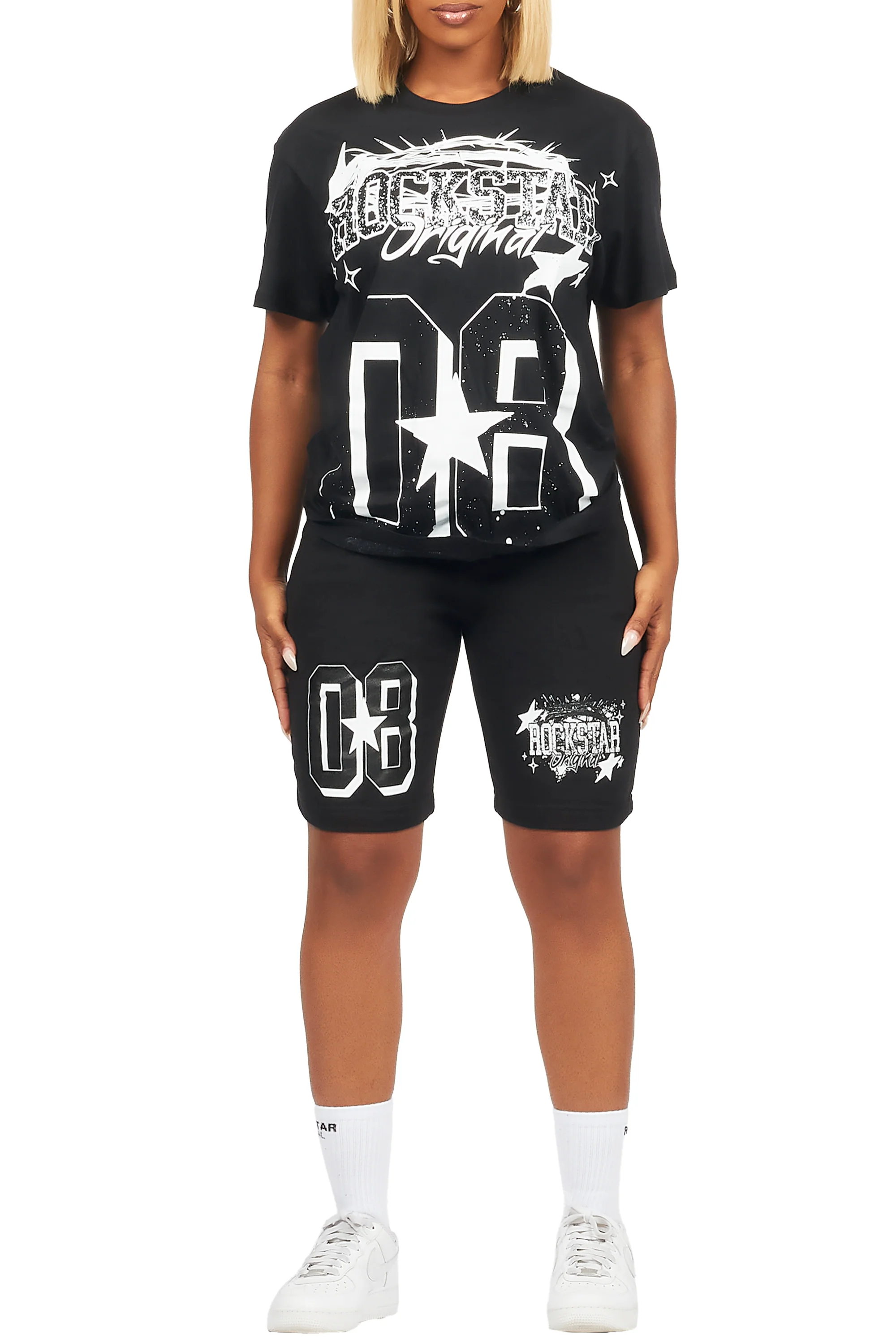 Keah Black T-Shirt Short Set - Image 6