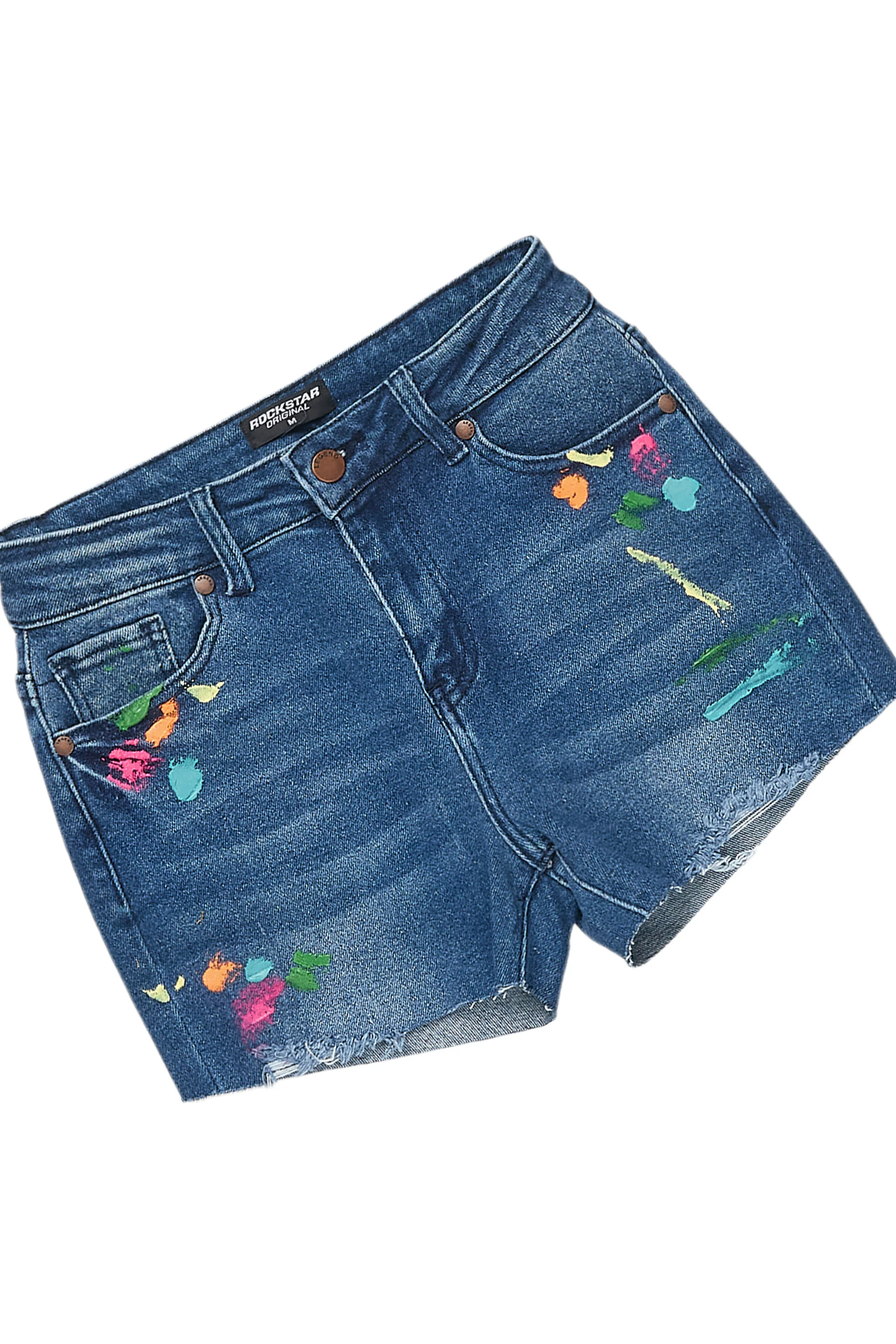 Teasha Purple/Blue T-Shirt Denim Short Set - Image 3