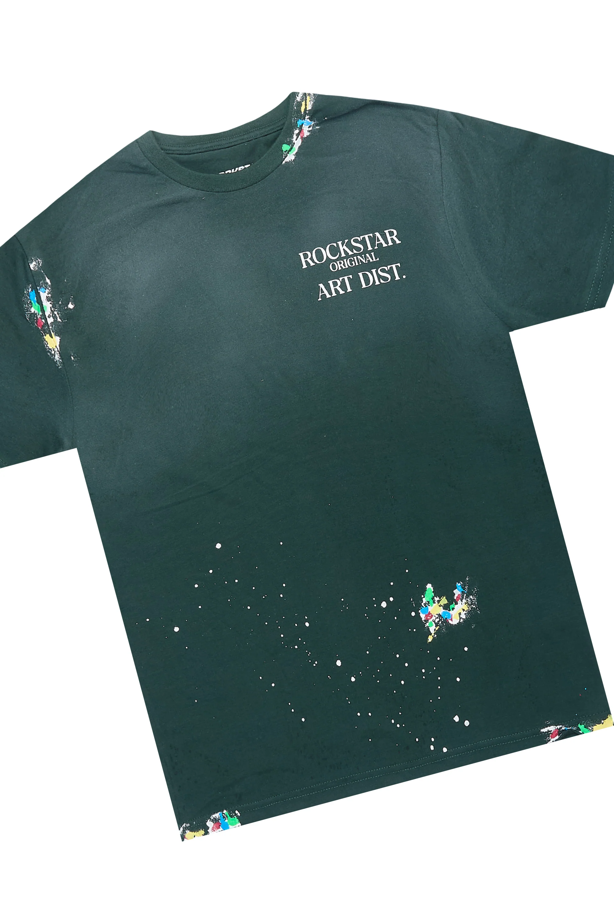 Lakesha Green/Blue T-Shirt Denim Short Set - Image 2