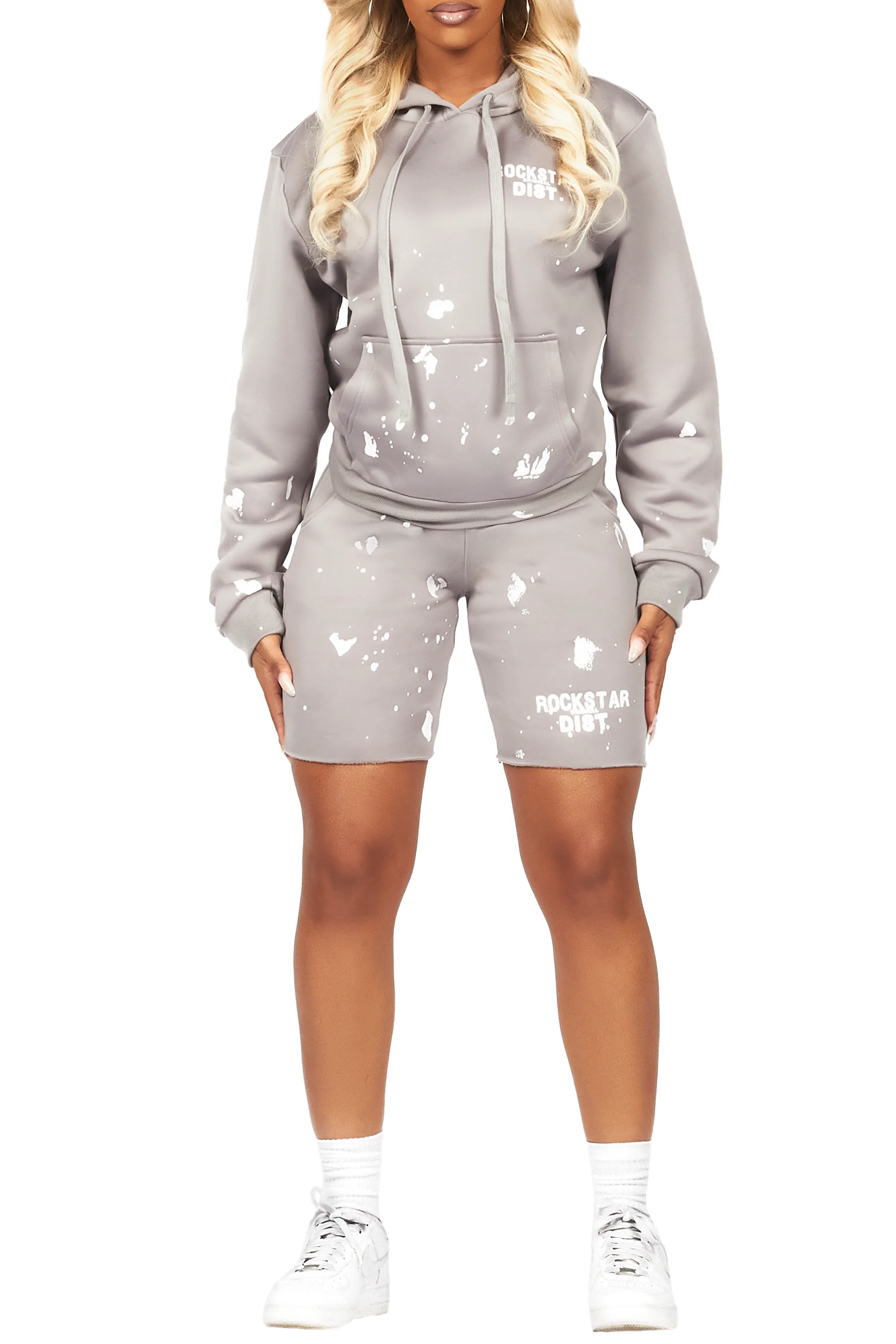 Just Between Us Grey Short Set - Image 6