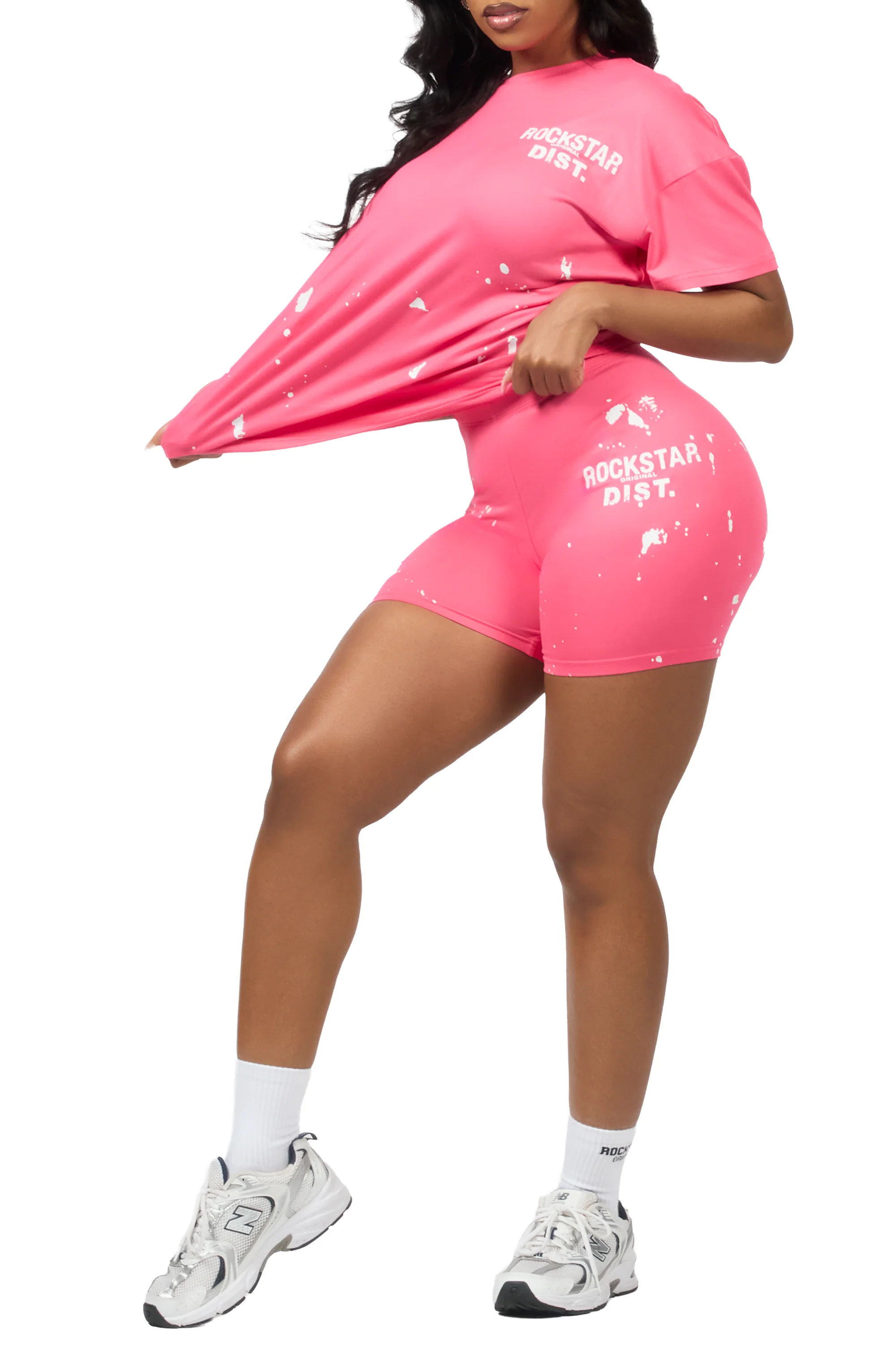 Living For It Fuchsia Bike Short Set - Image 10