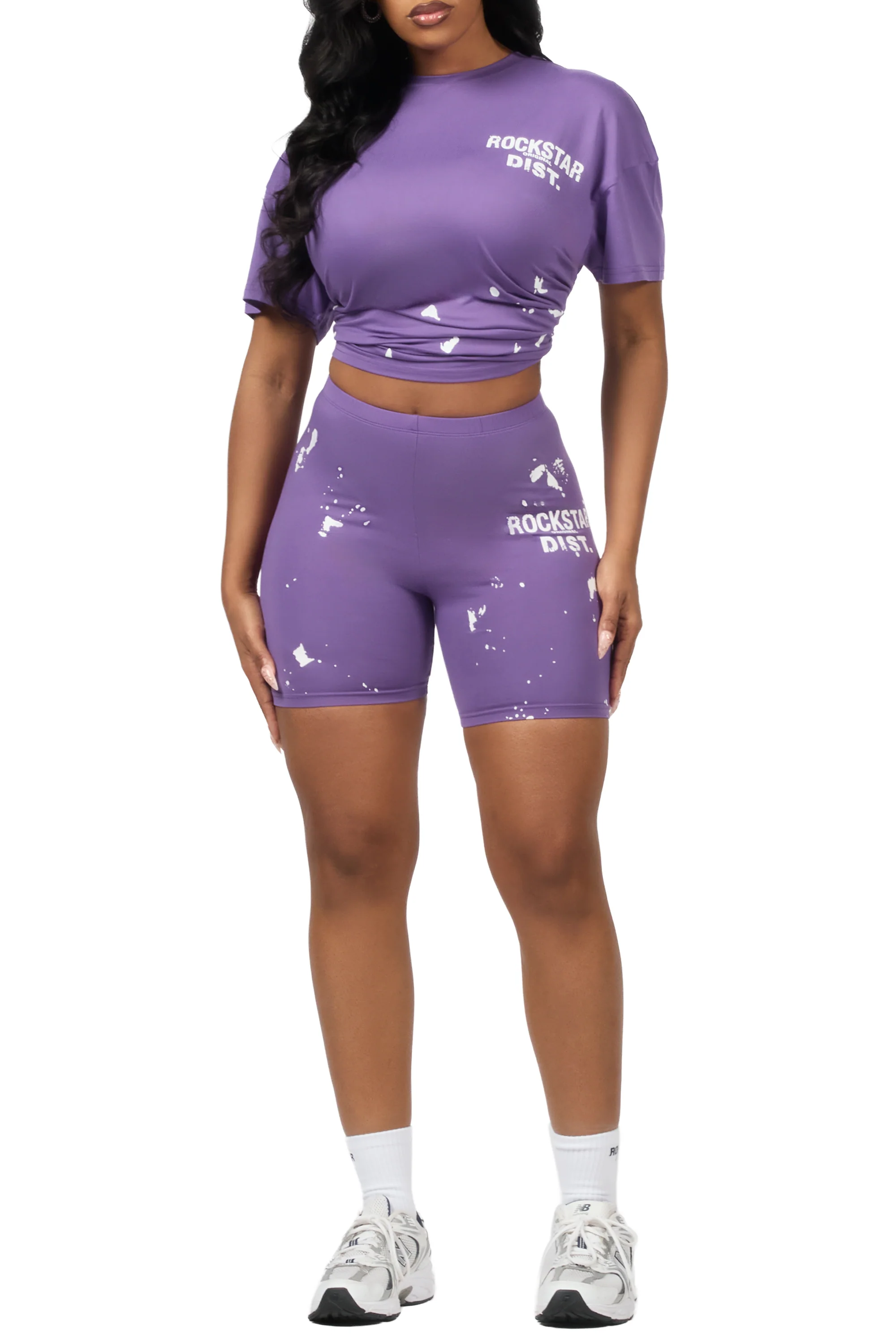 Living For It Purple Bike Short Set - Image 11