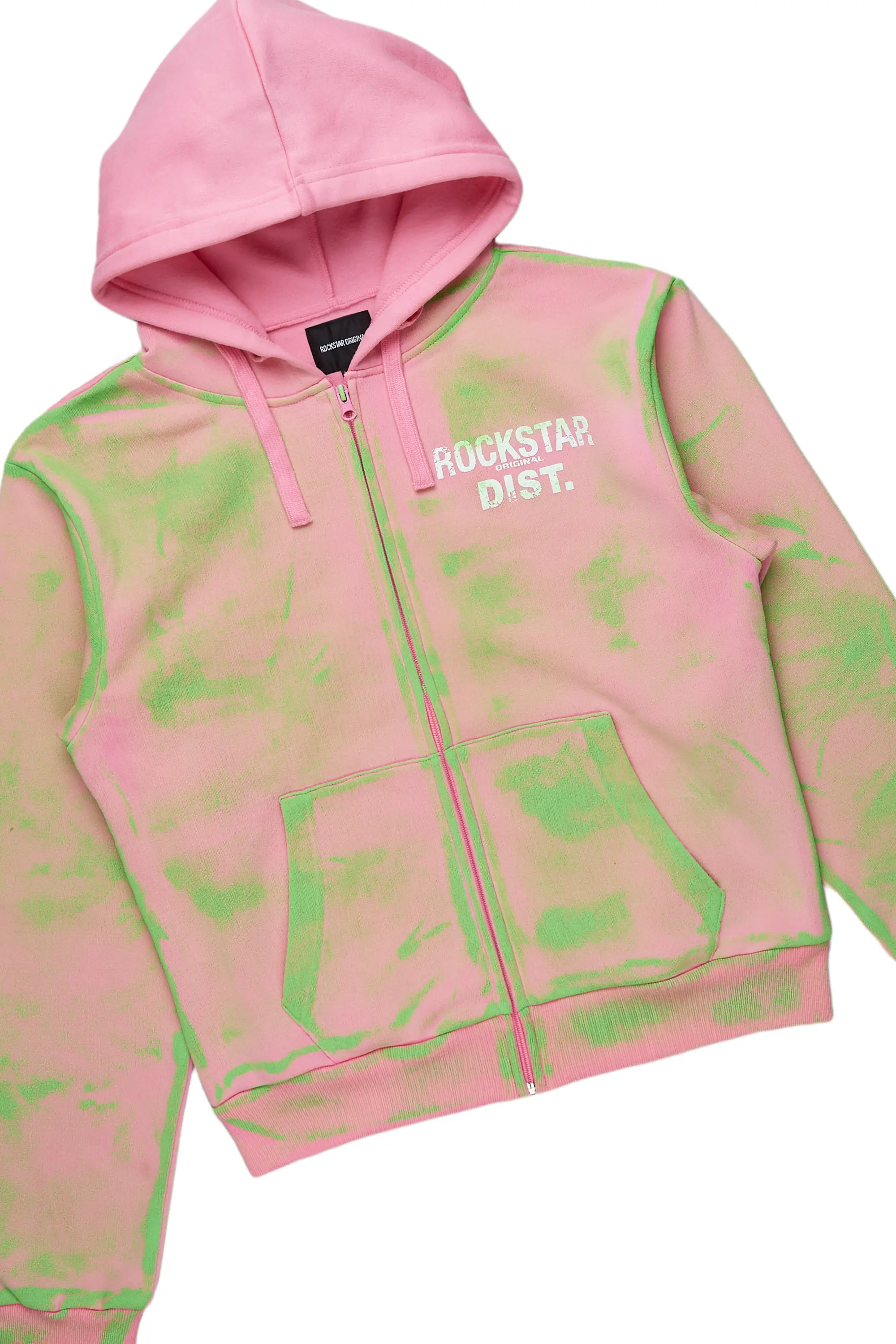 Patricia Pink Zip Up Short Set - Image 3