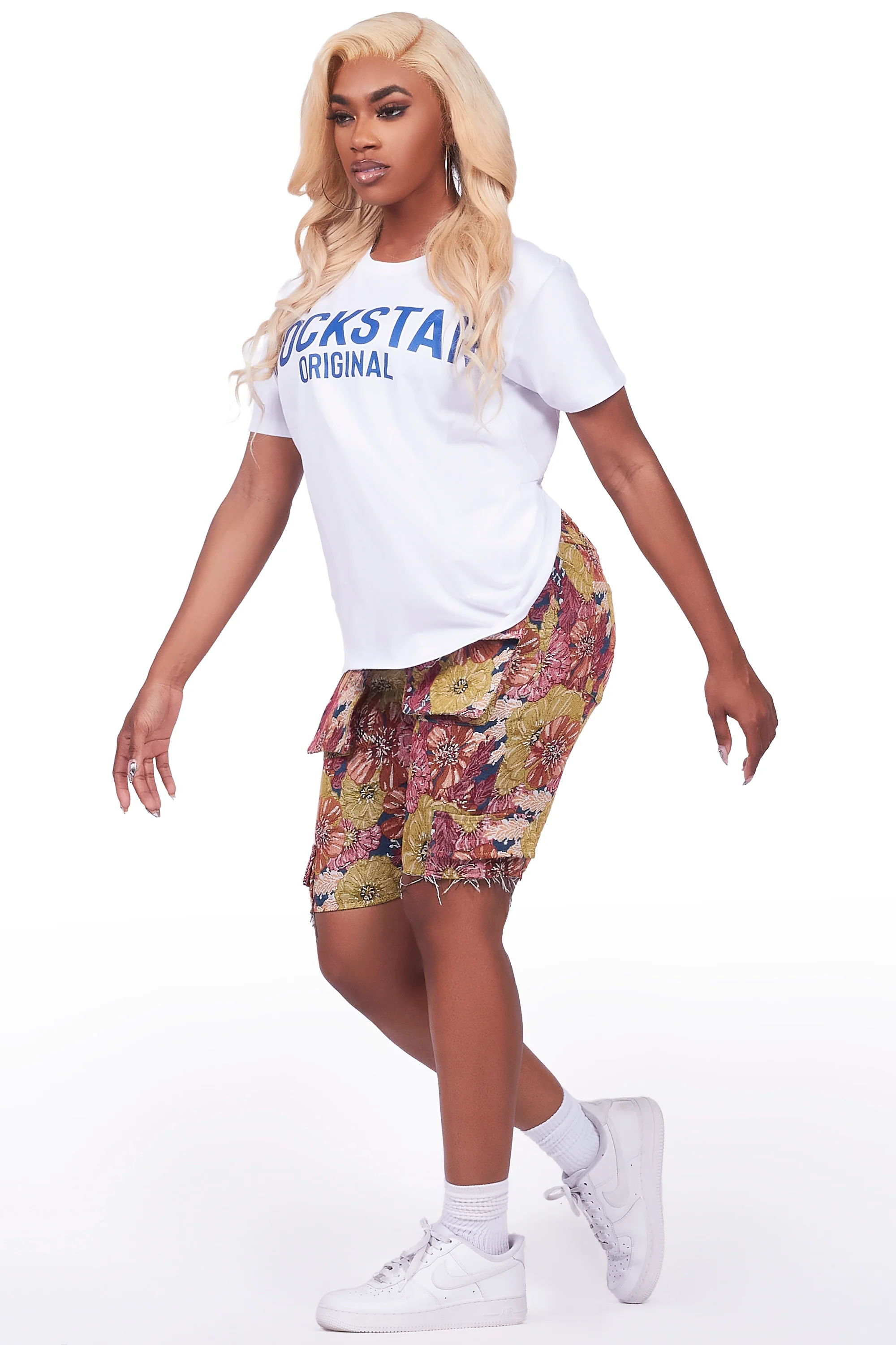 Sherita White/Multi T-Shirt Short Set - Image 4
