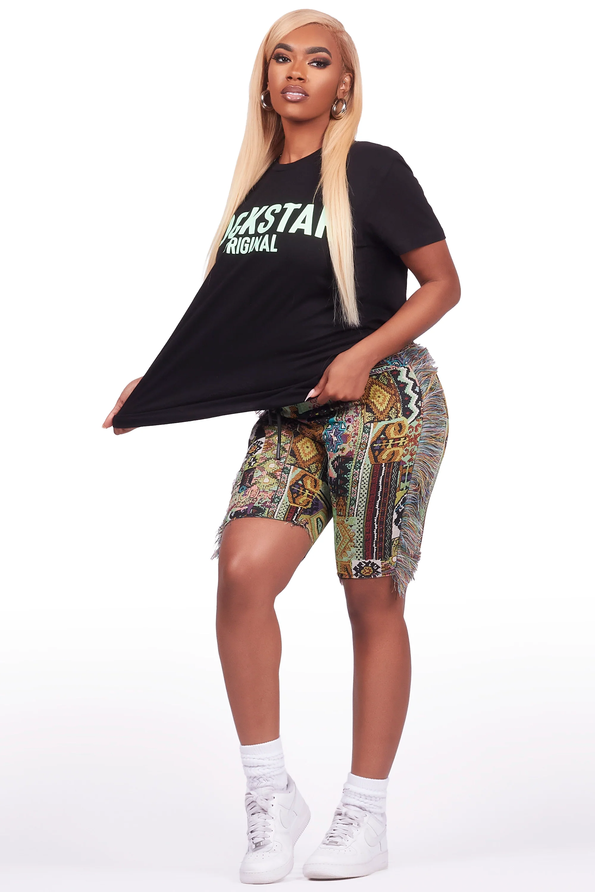 Joliet Black T-Shirt Short Set - Image 3