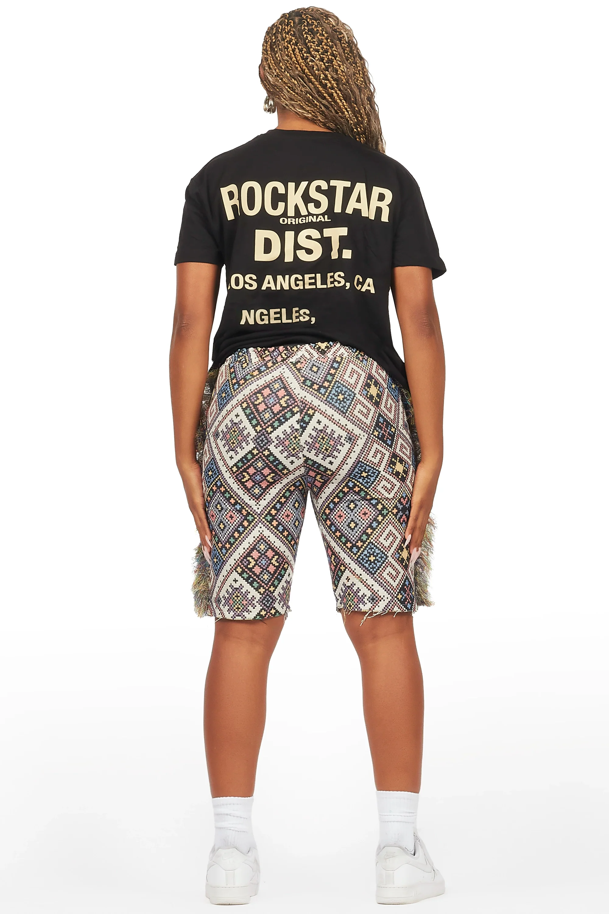 Missy Black/Beige T-Shirt Short Set - Image 6