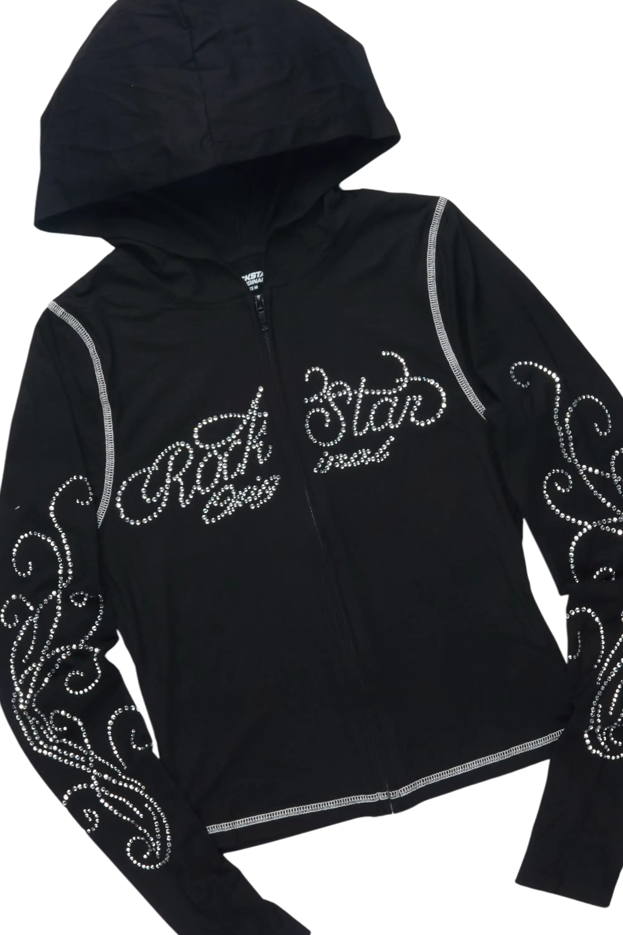 Joella Black Rhinestone Short Set - Image 7