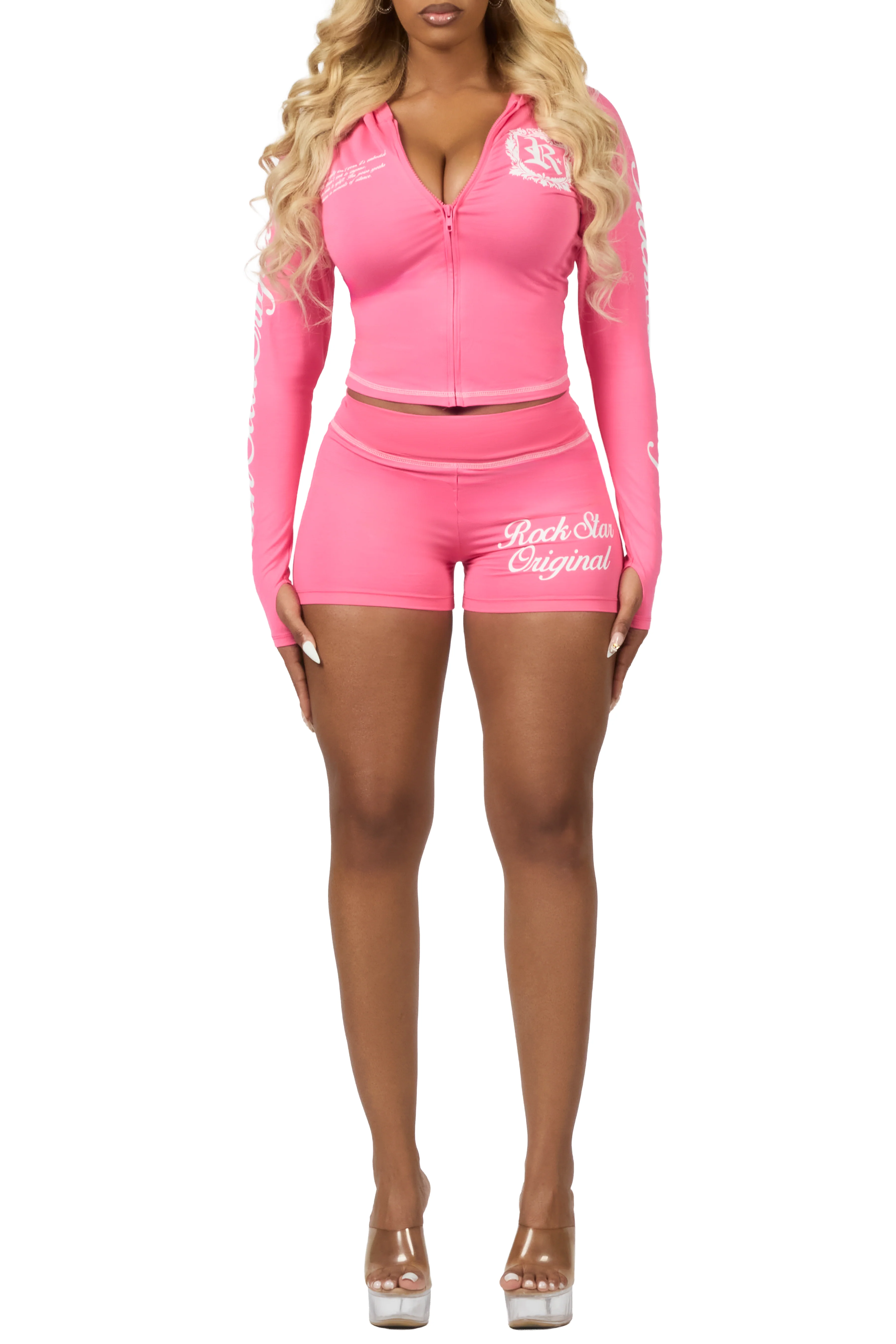 Desmine Pink Short Set - Image 11