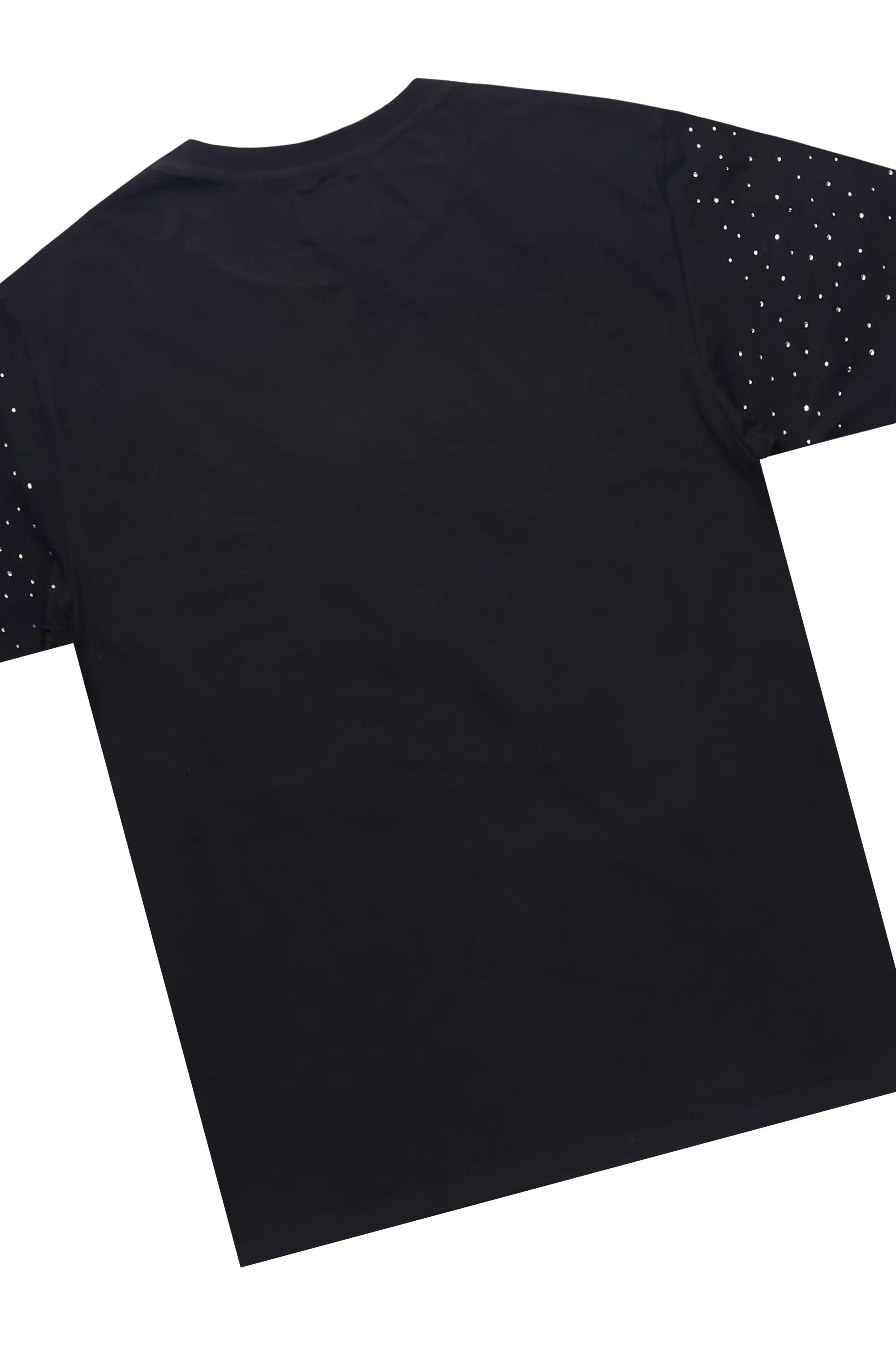 Flaveya Black Rhinestone T-Shirt Short Set - Image 6