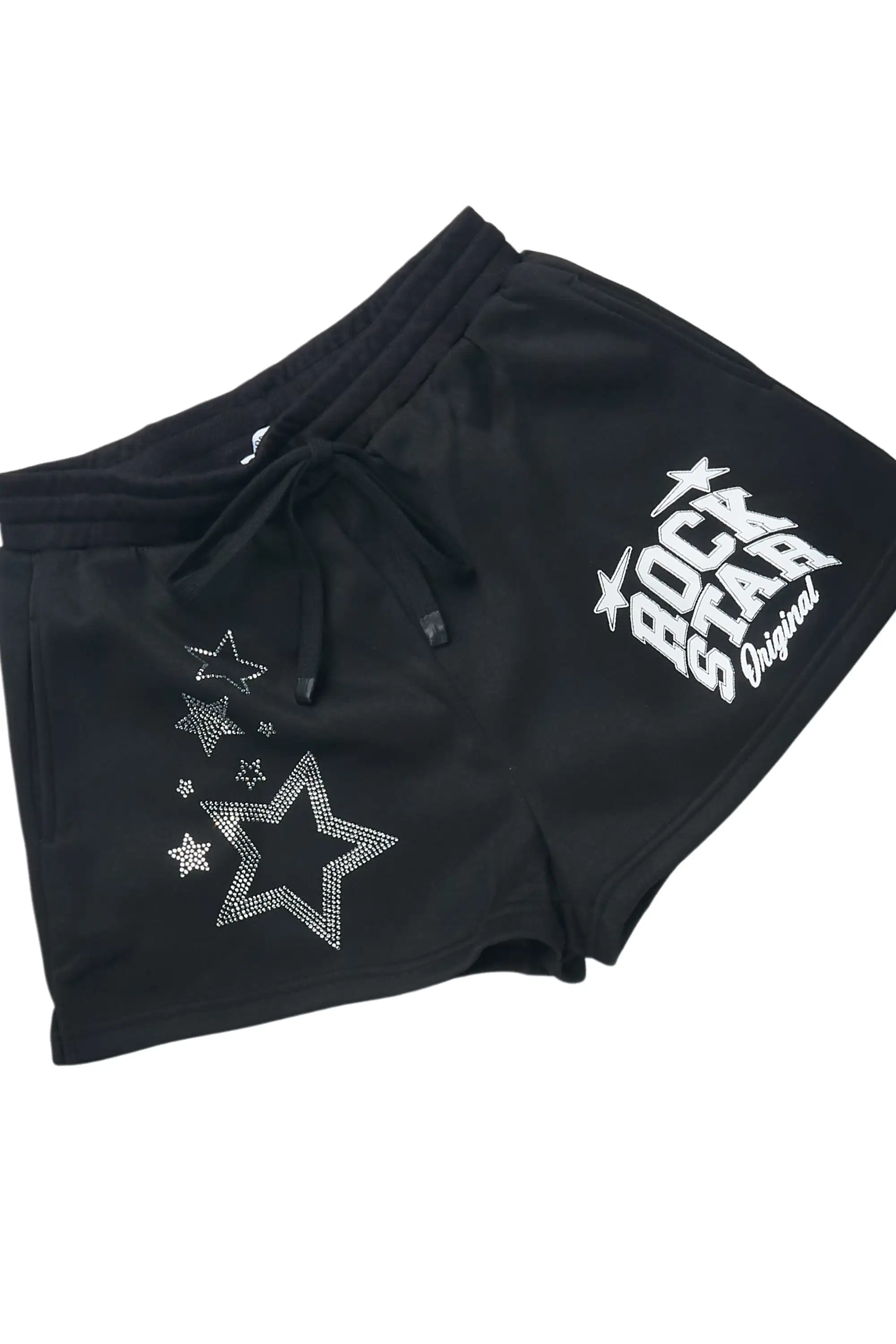 Flaveya Black Rhinestone T-Shirt Short Set - Image 8