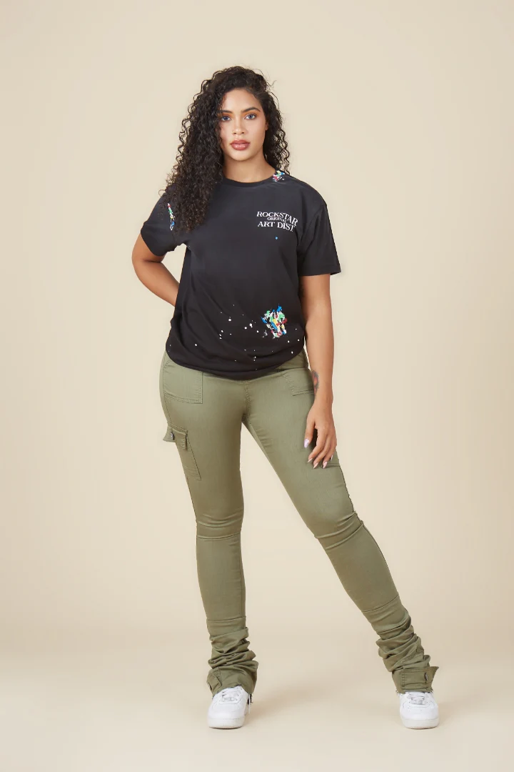 Can't Be Tamed Black Oversized Tee - Image 2