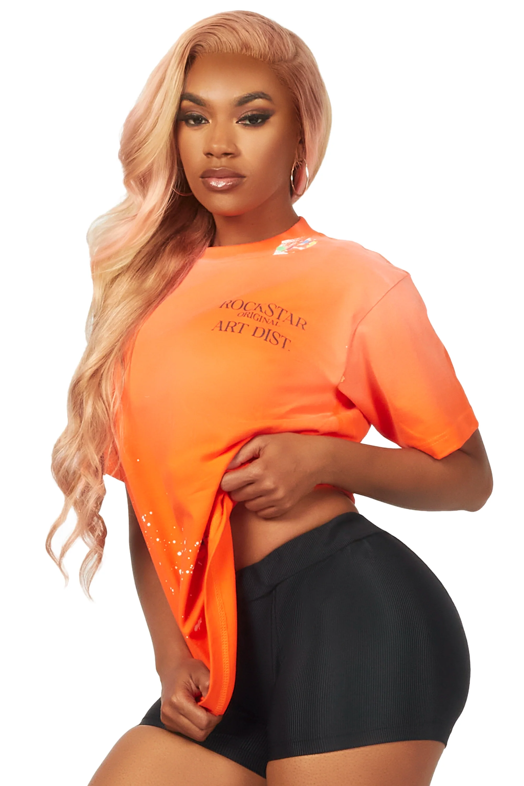 Can't Be Tamed Orange Oversized Tee - Image 2
