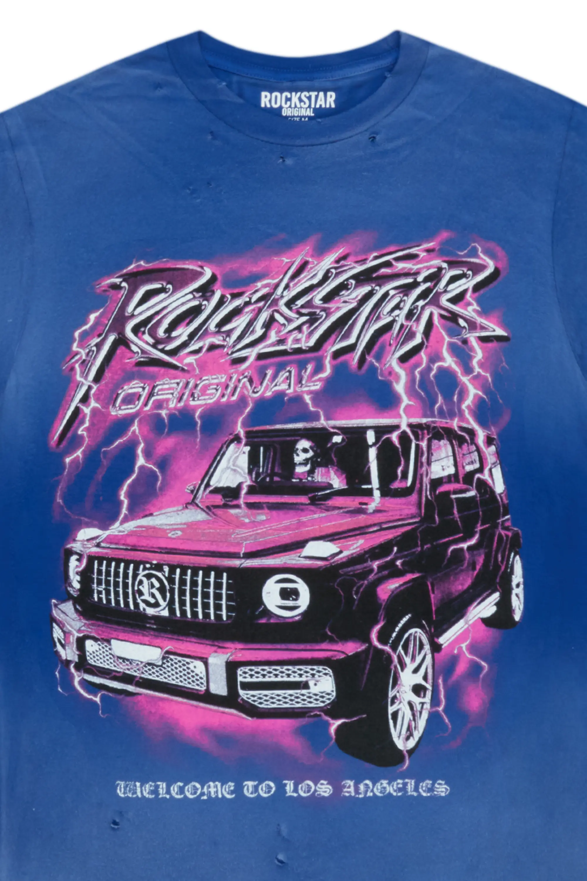 Car Blue Oversized Tee - Image 3
