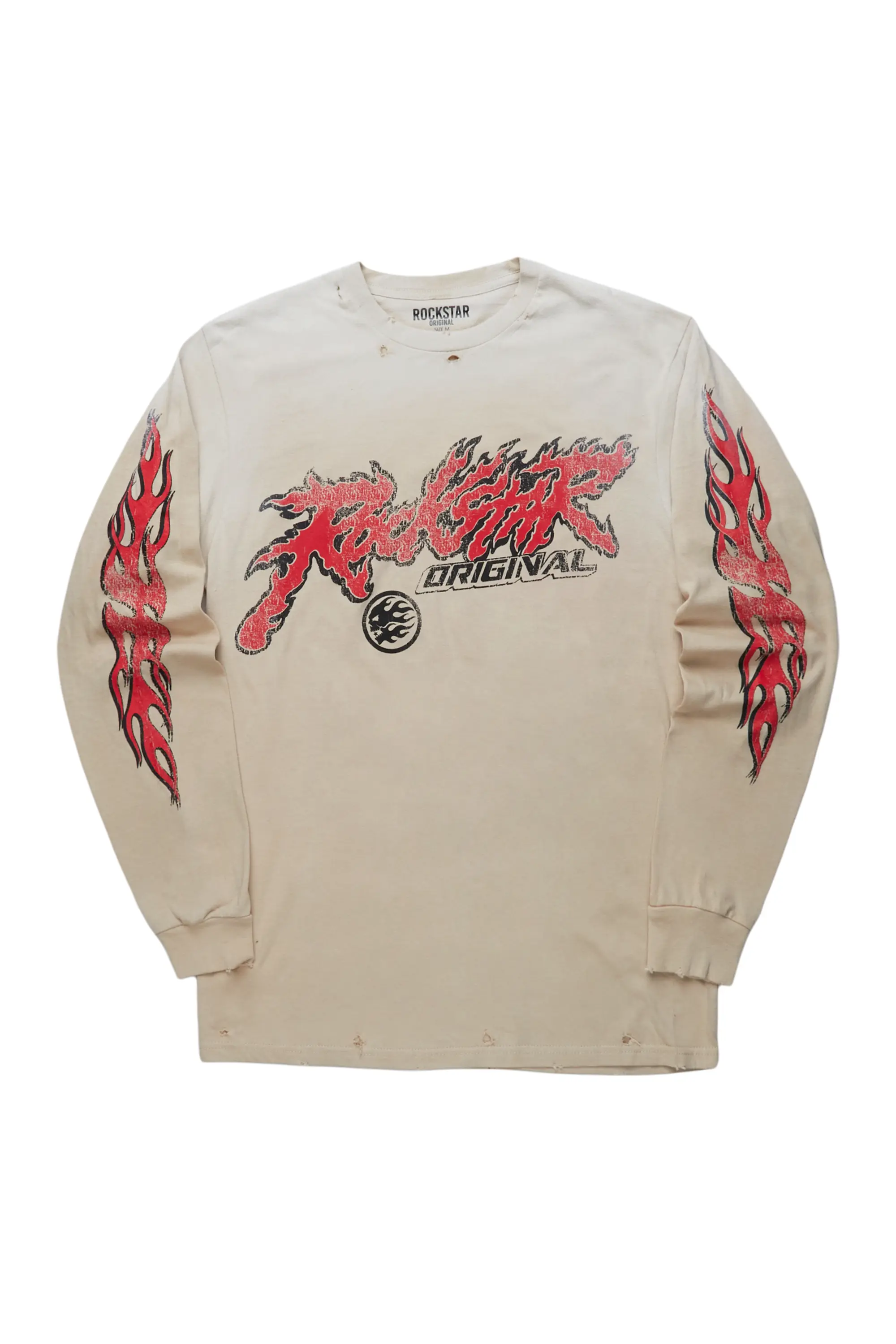 Kenisha Beige Long Sleeve T-Shirt - Image 3