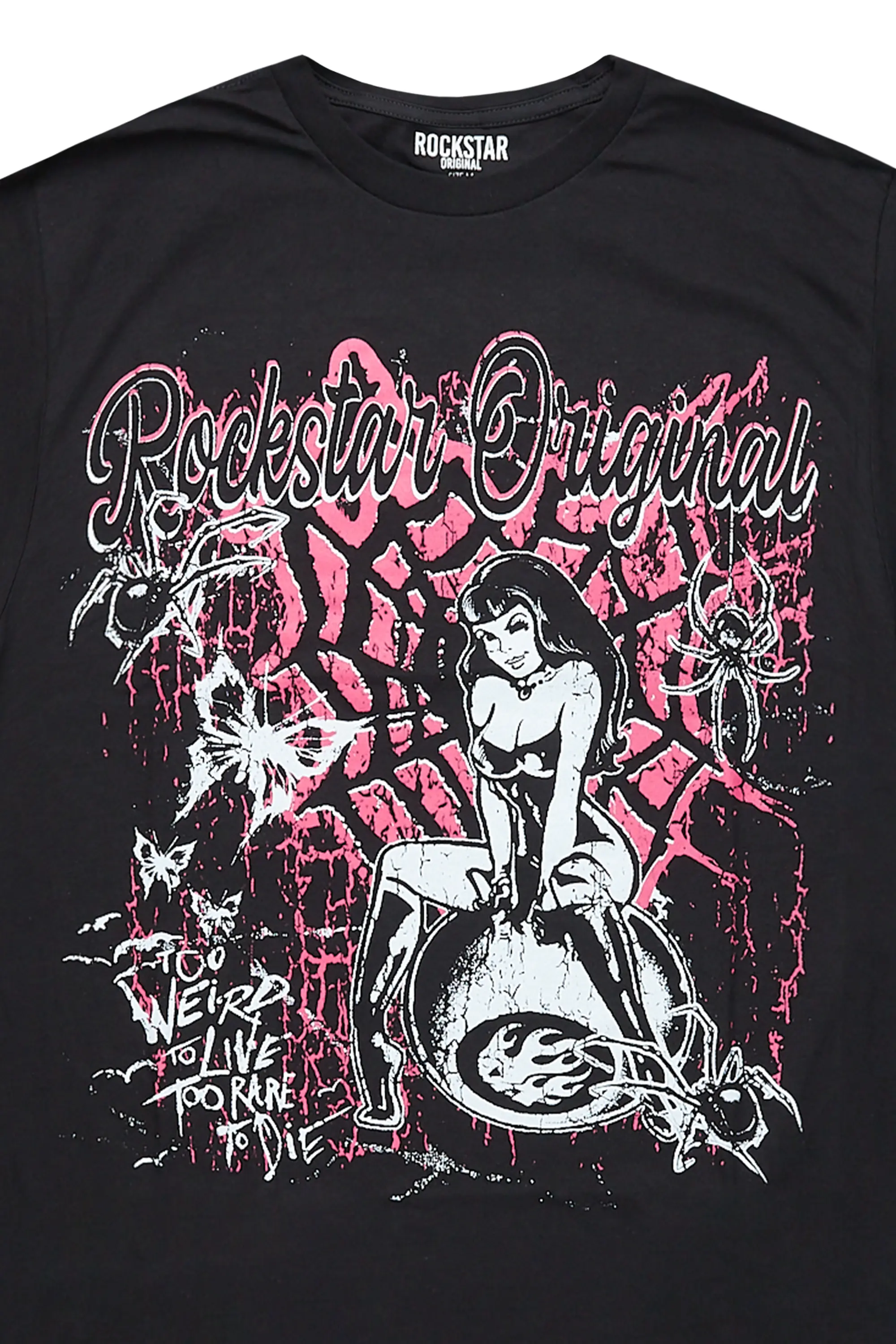 Miss Web Black Oversized T-Shirt - Image 2