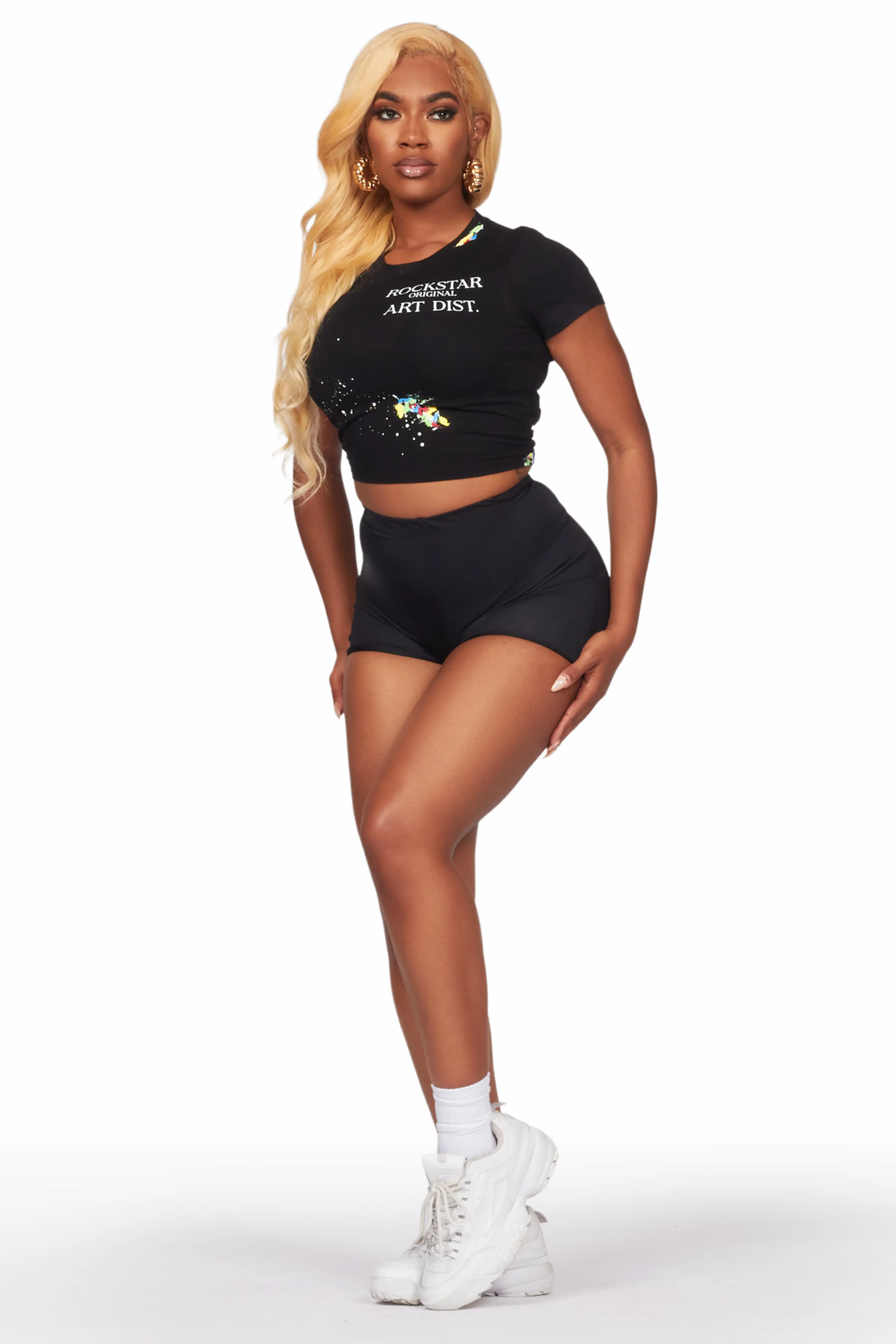 Lashina Black Crop T-Shirt - Image 6