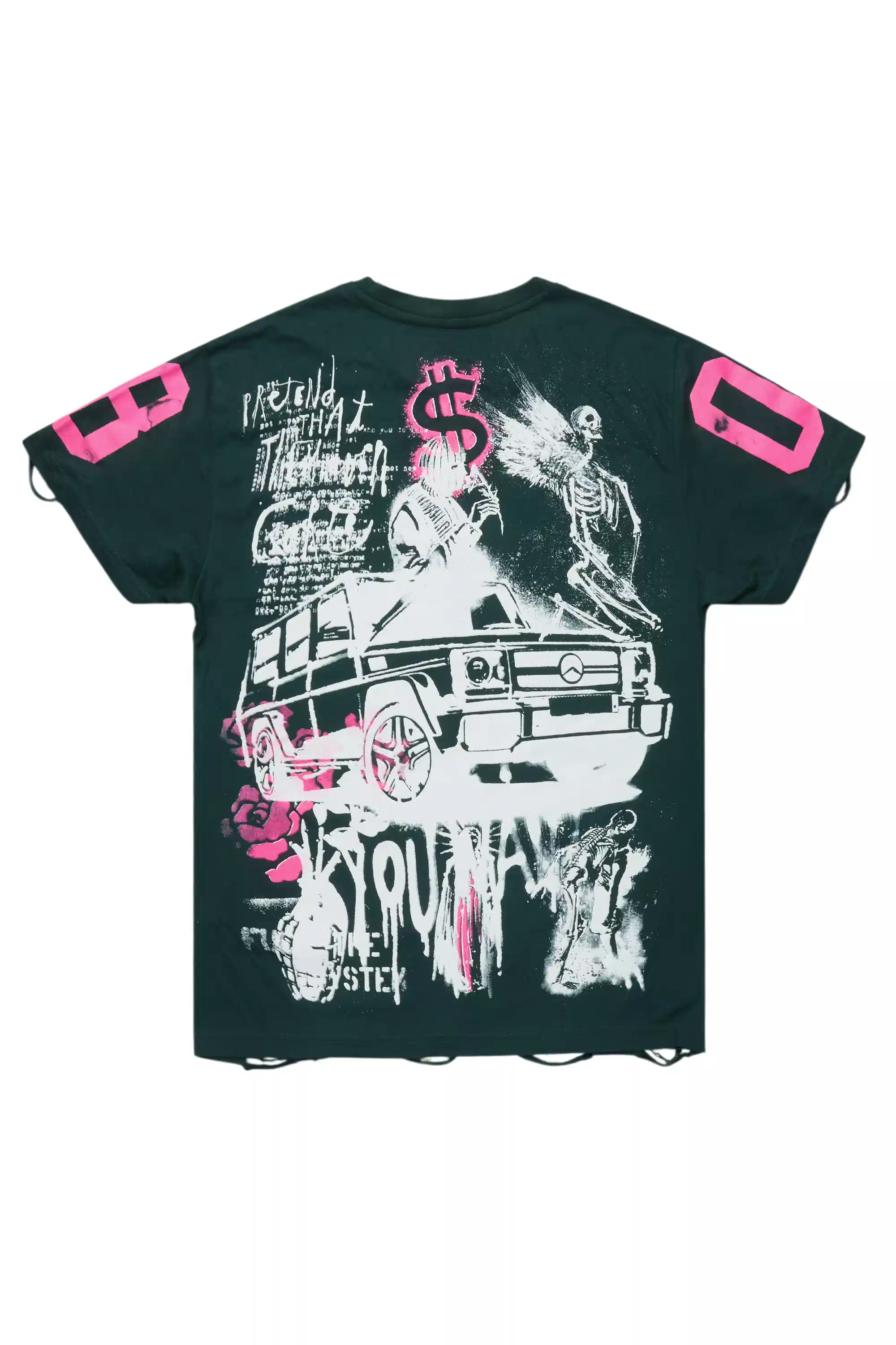 Kammile Green/Pink Oversized T-Shirt - Image 3