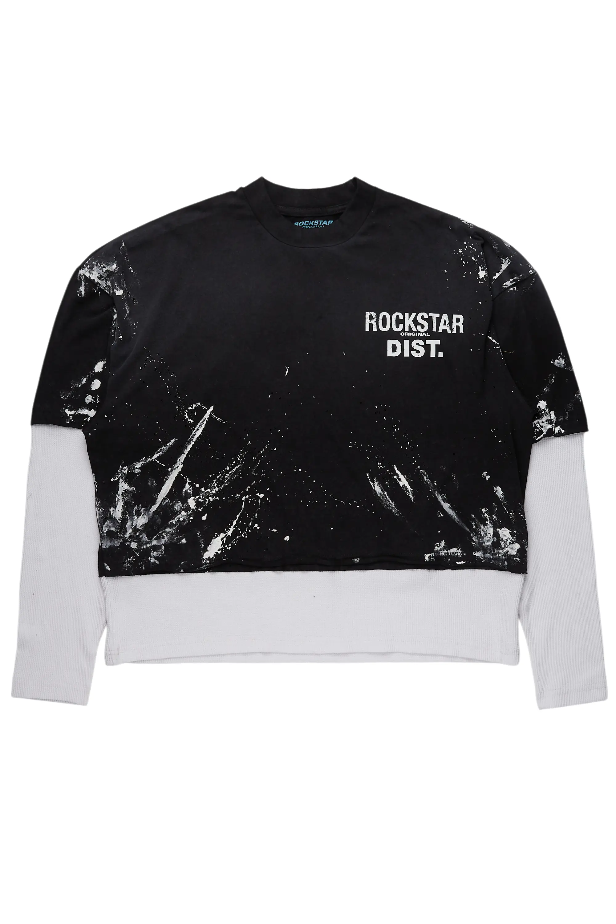 Mariela Black/White Double Layer Graphic T-Shirt - Image 3