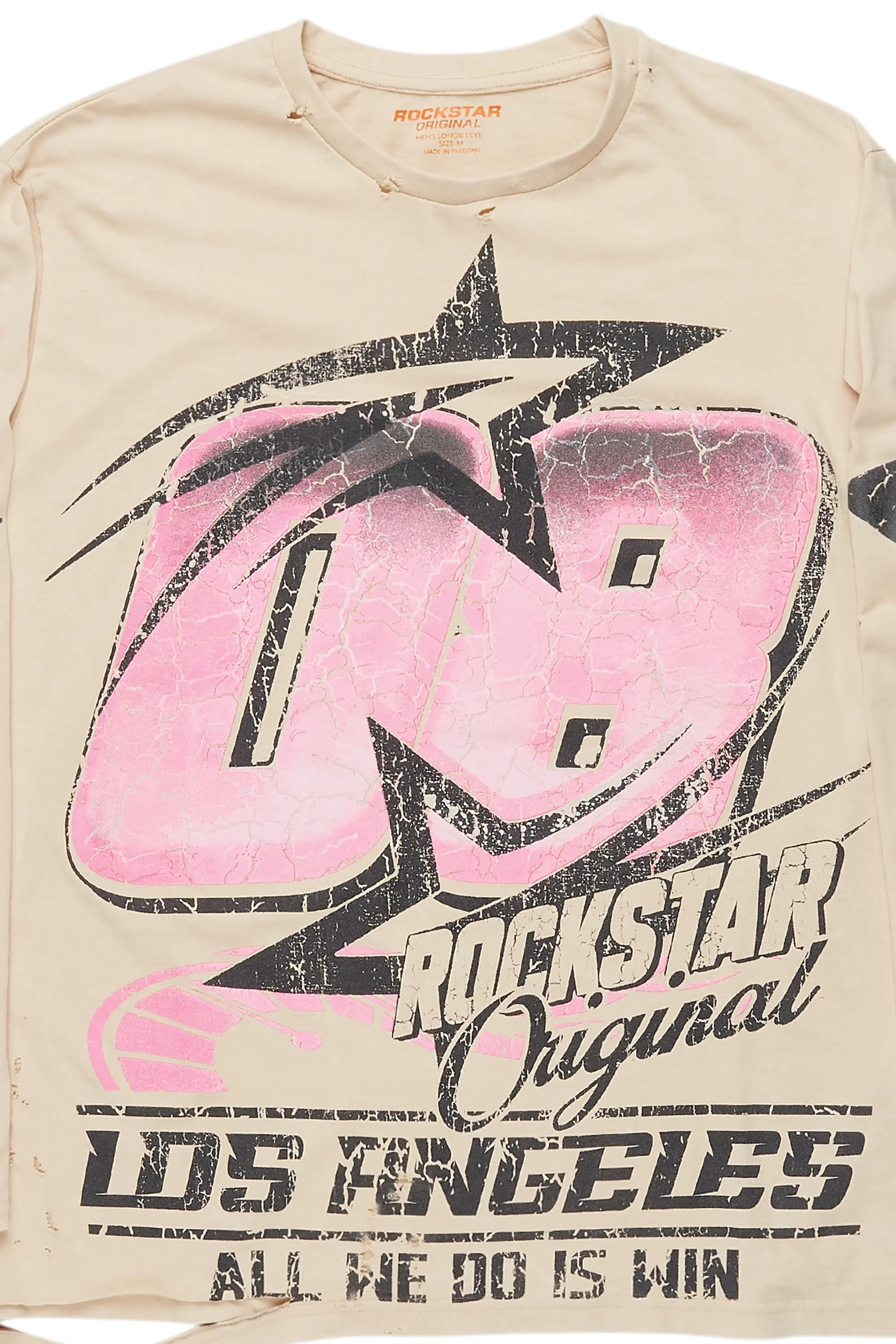 Retta Vintage Sand Long Sleeve T-Shirt - Image 2