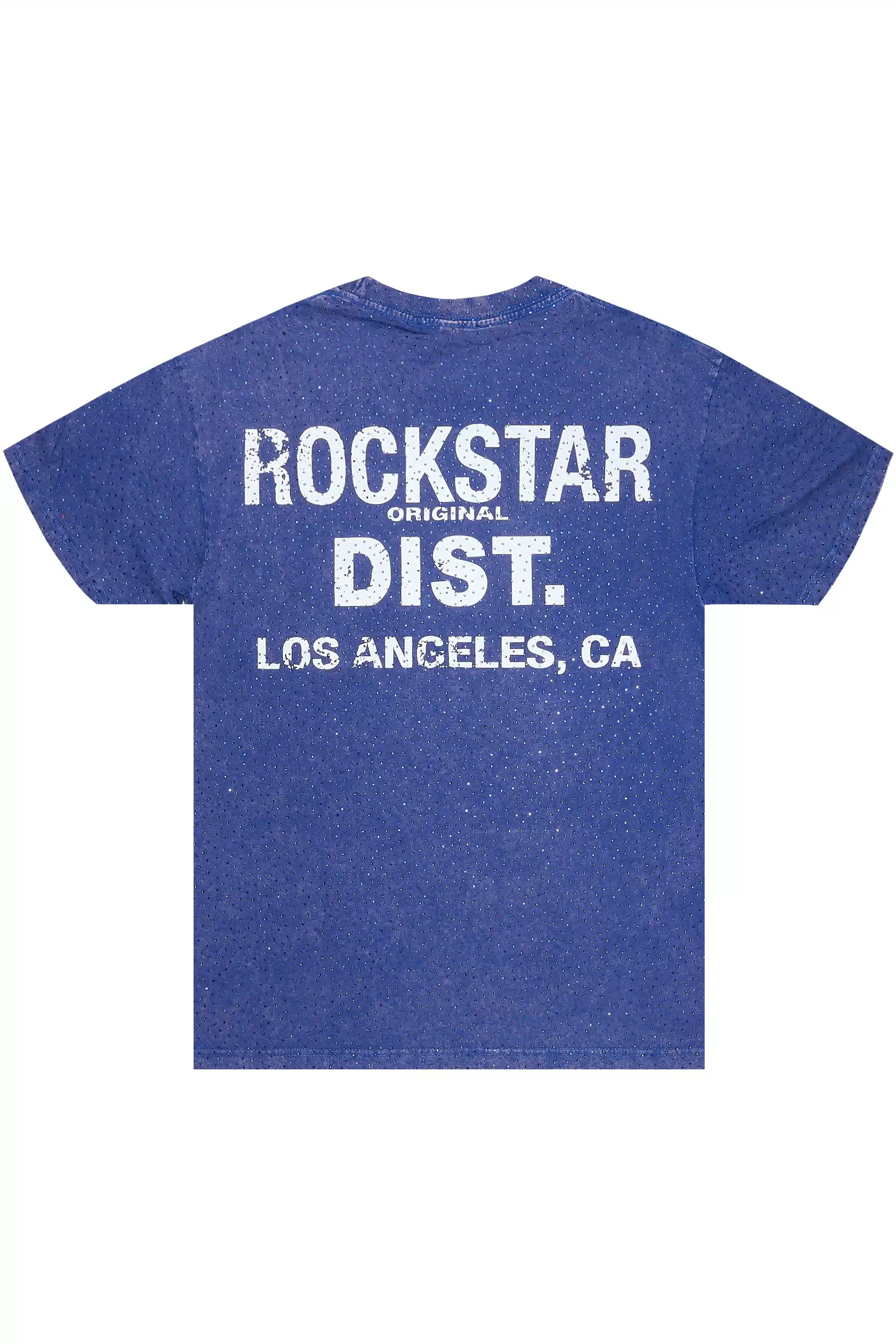 Dalasia Navy Rhinestone T-Shirt - Image 2