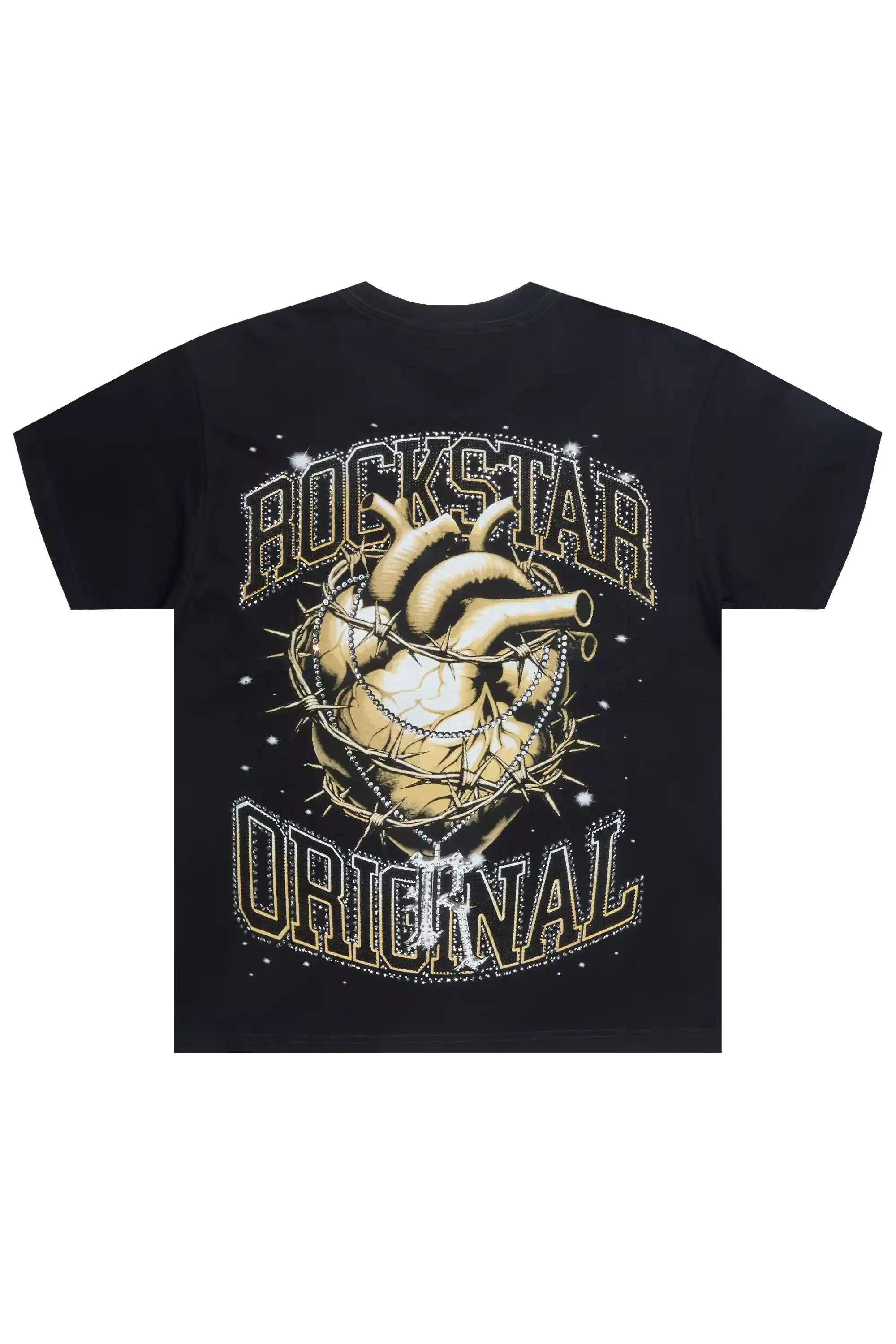 Iyonna Black Rhinestone Short Sleeve Tee - Image 9