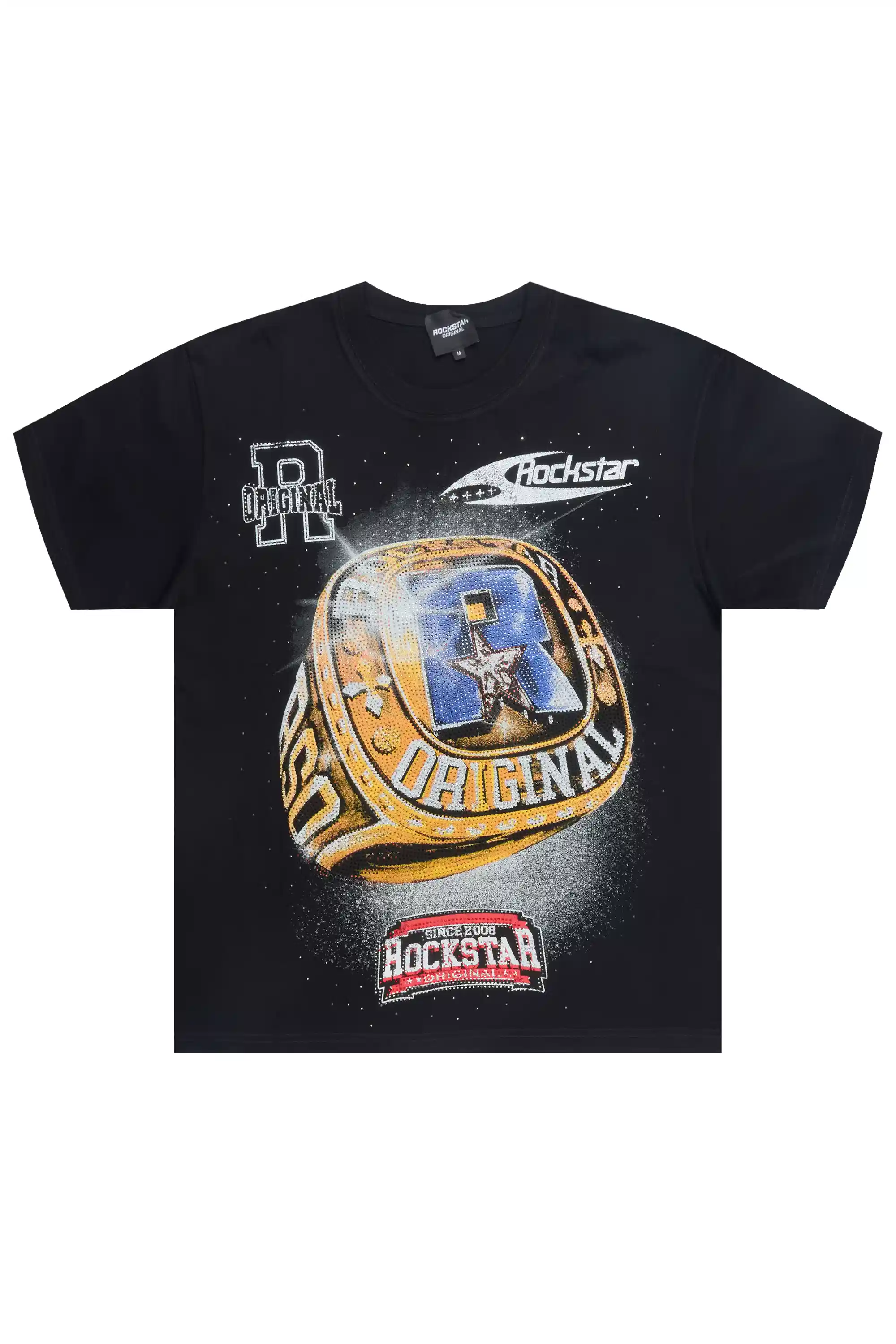 Kenyona Black Rhinestone Short Sleeve Tee - Image 2