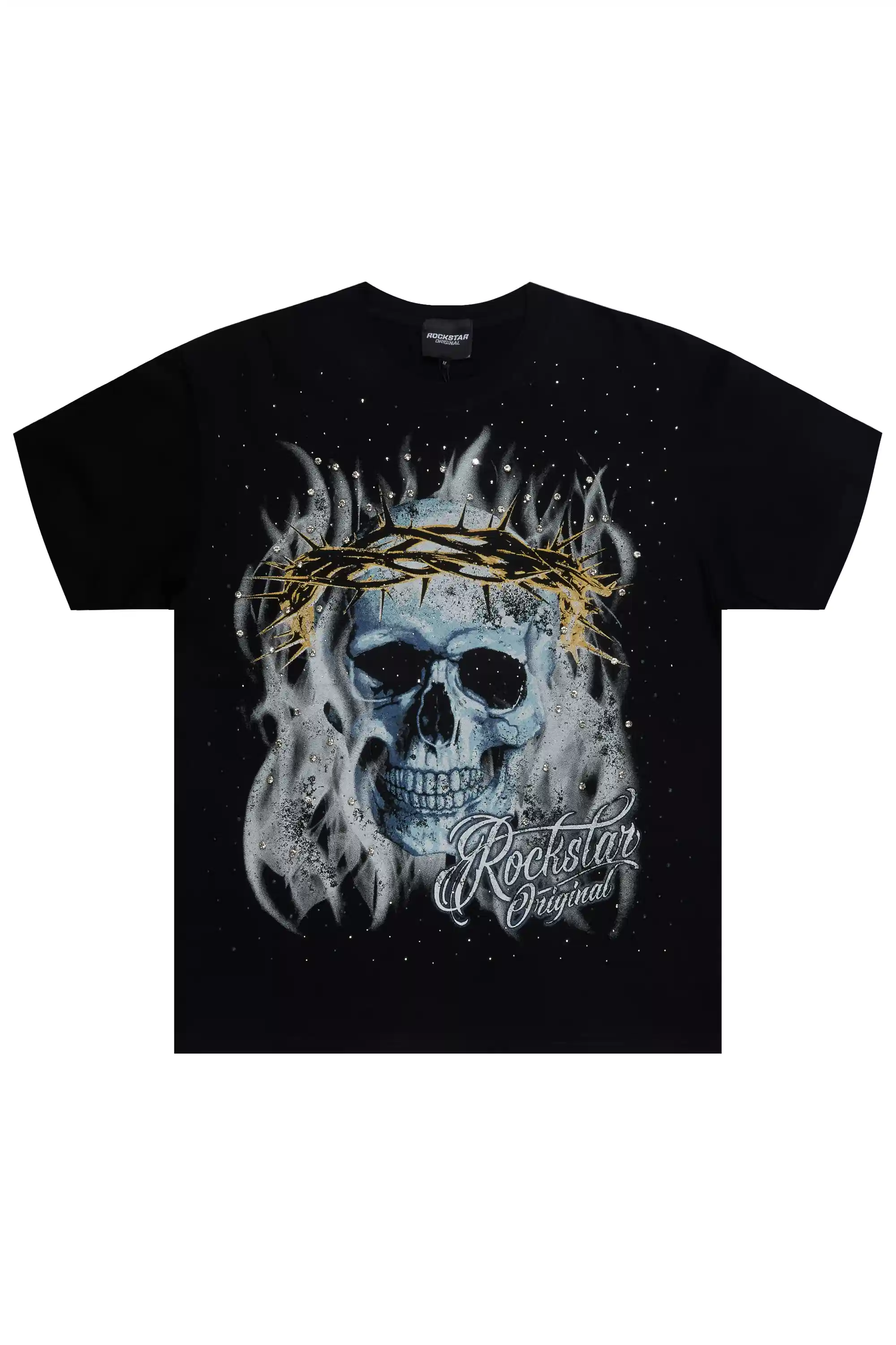 Valenska Black Rhinestone Short Sleeve Tee - Image 2