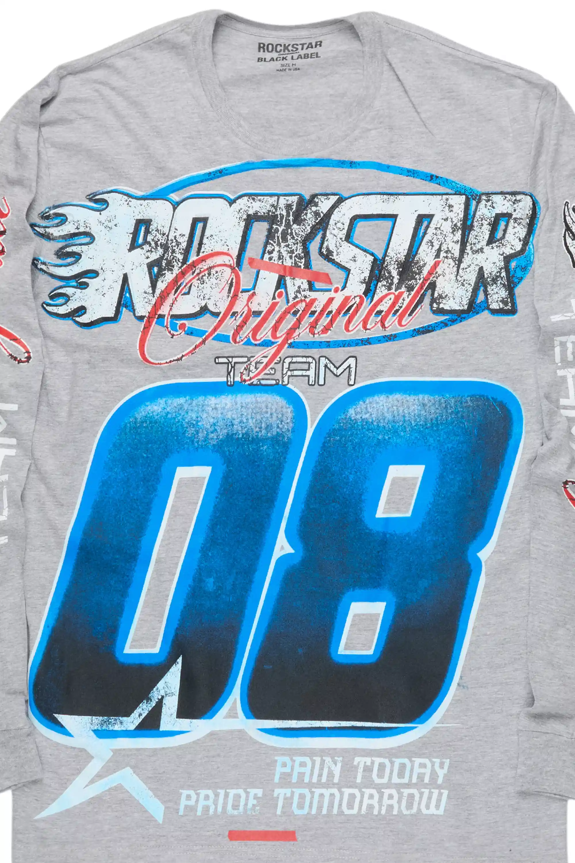 Mistelle Heather Grey Graphic Long Sleeve Tee - Image 2