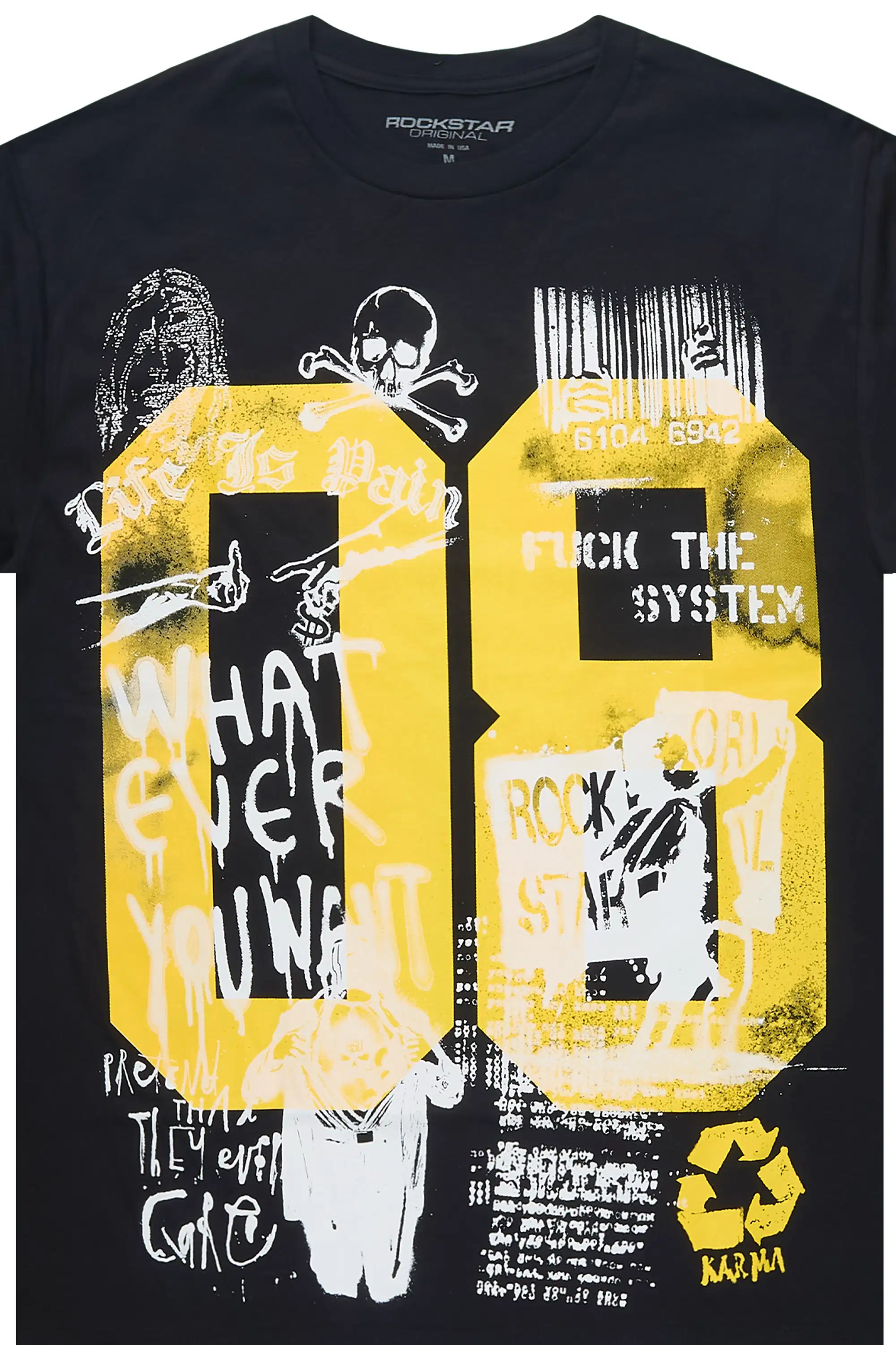 Kammile 3.0 Black/Yellow Oversized T-Shirt - Image 2