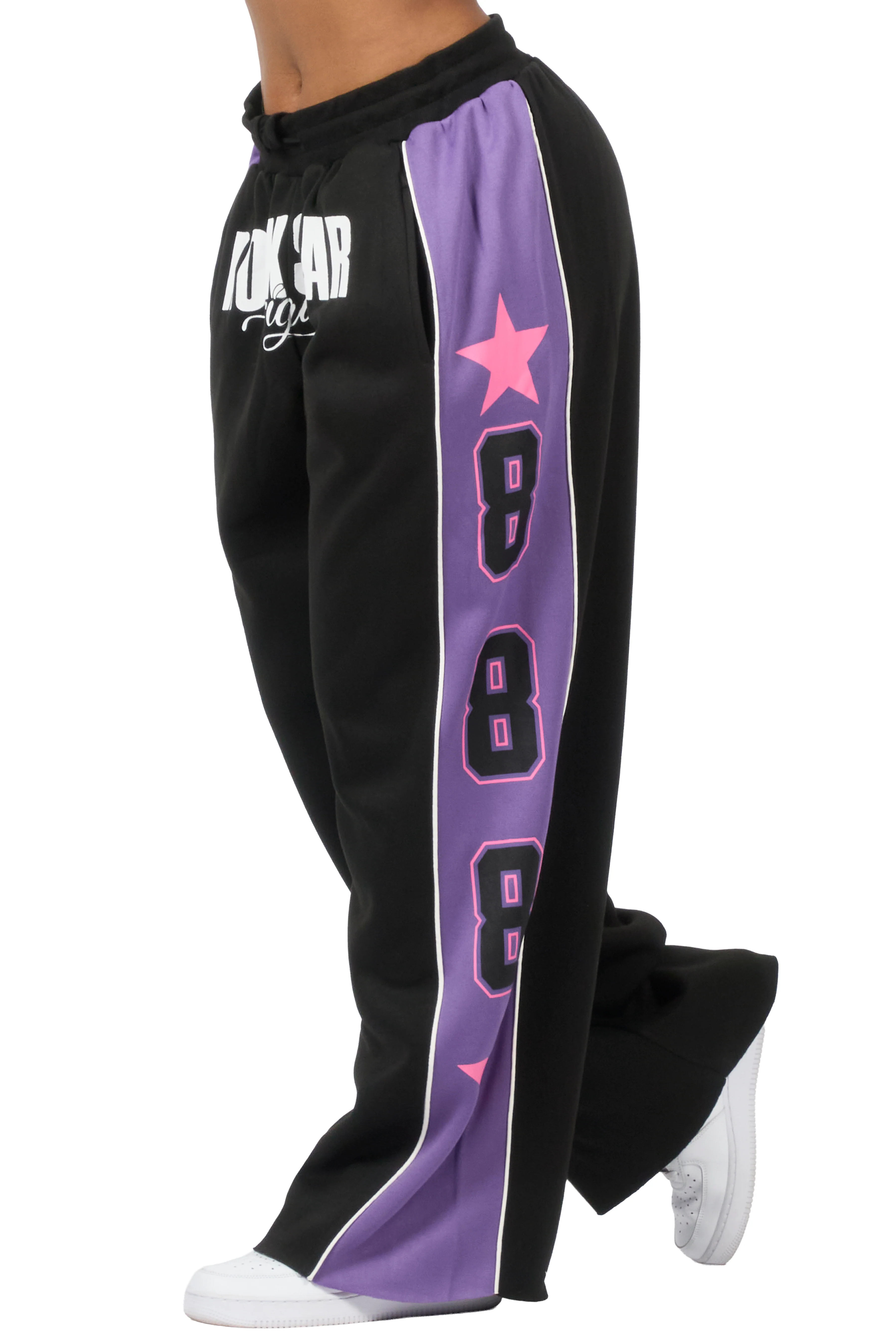 Airelle Black/Purple Baggy Track Pant - Image 6