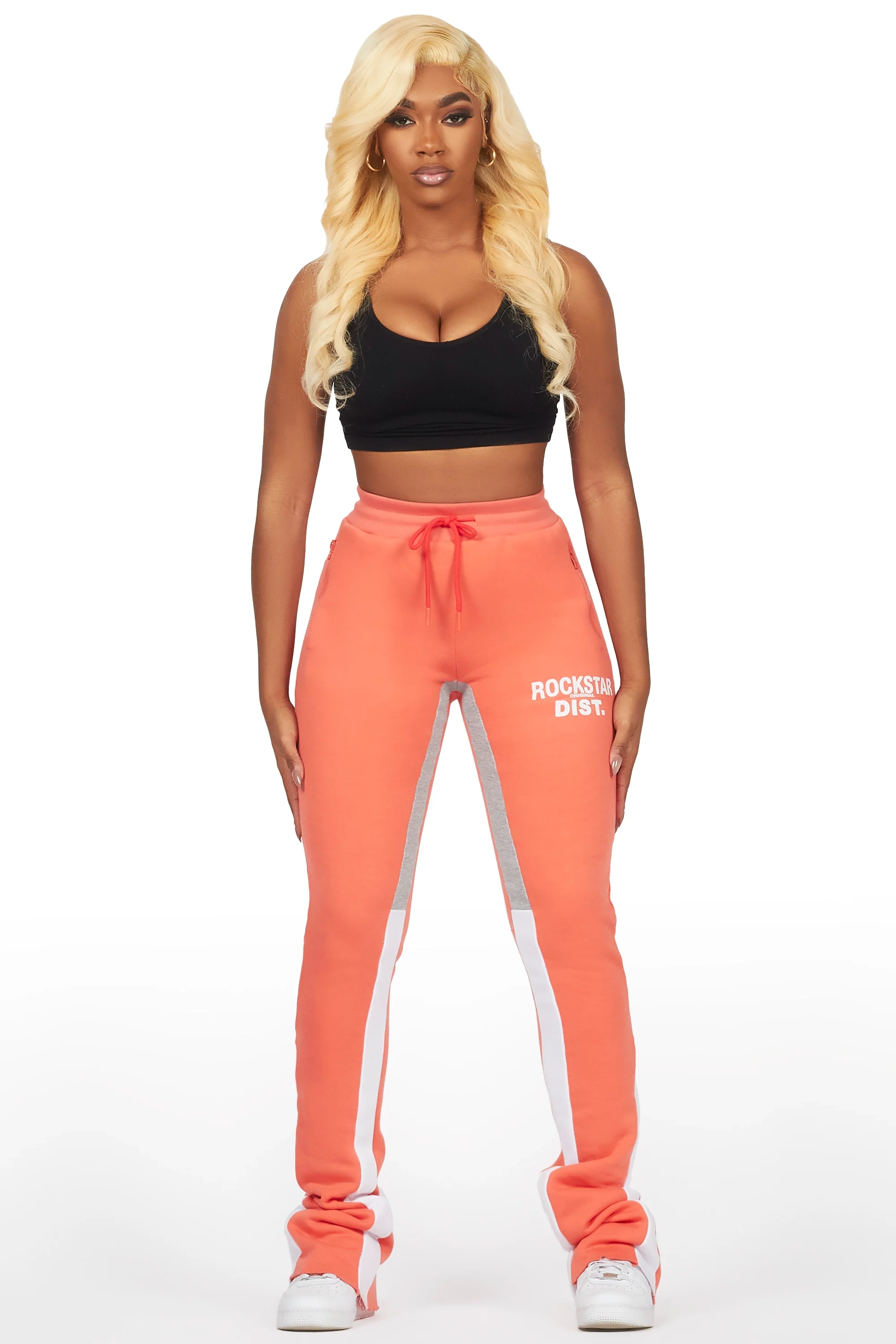 Sylita Coral Super Stacked Track Pant - Image 2