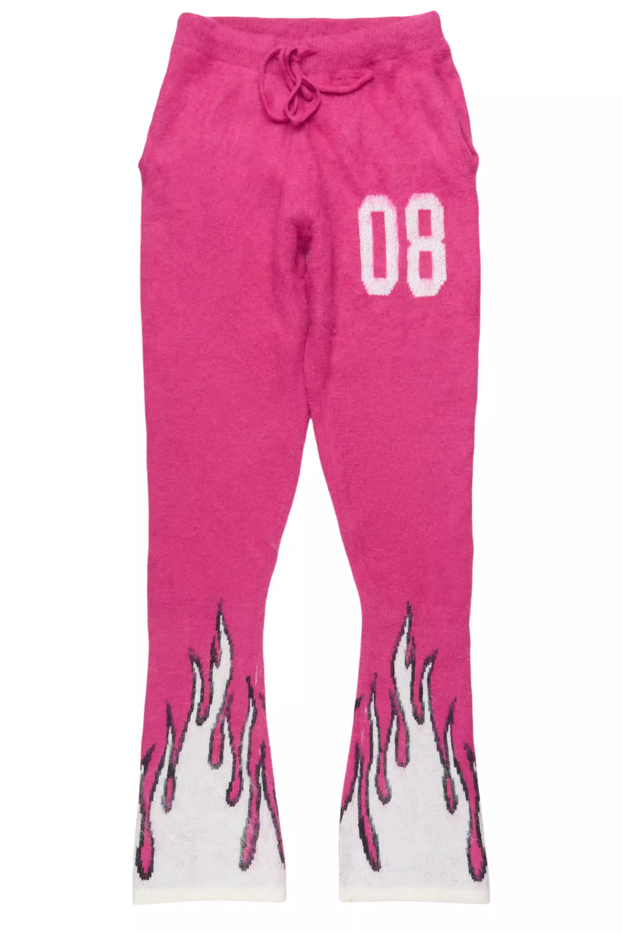 Della Pink Mohair Stacked Track Pant - Image 6