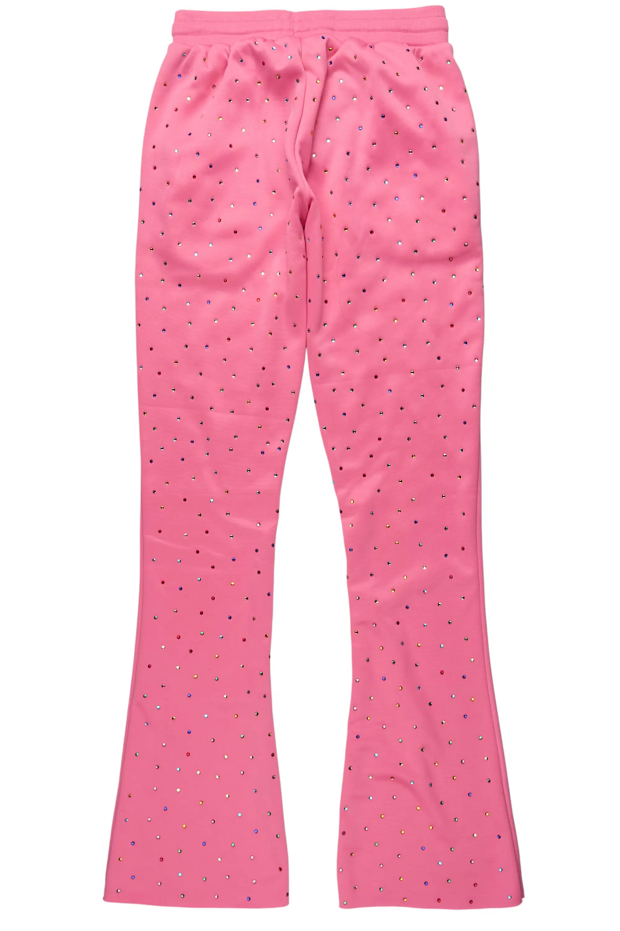 Franchesca Pink Rhinestone Stacked Track Pant - Image 7