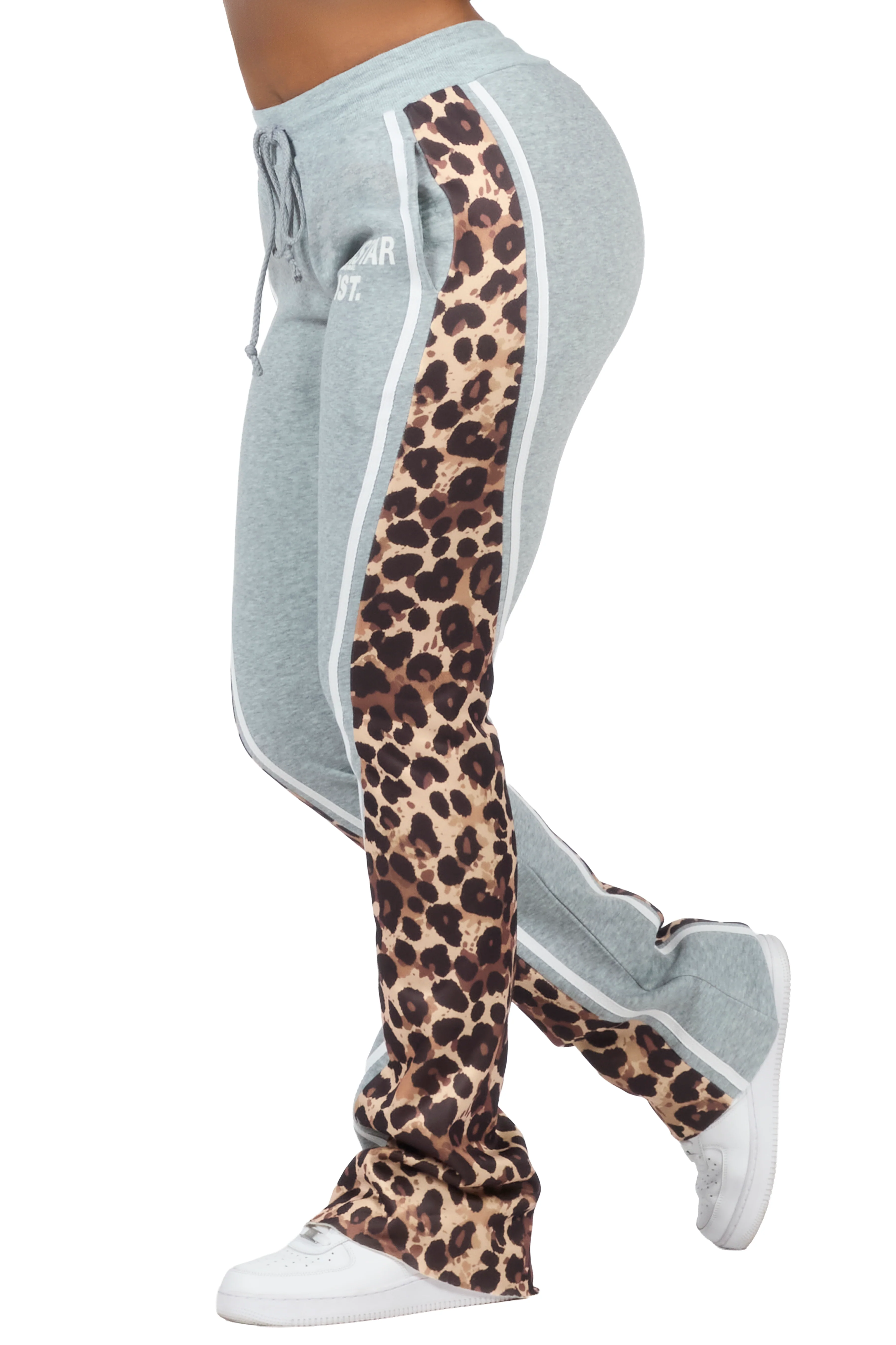 Soana Grey Stacked Track Pant - Image 9